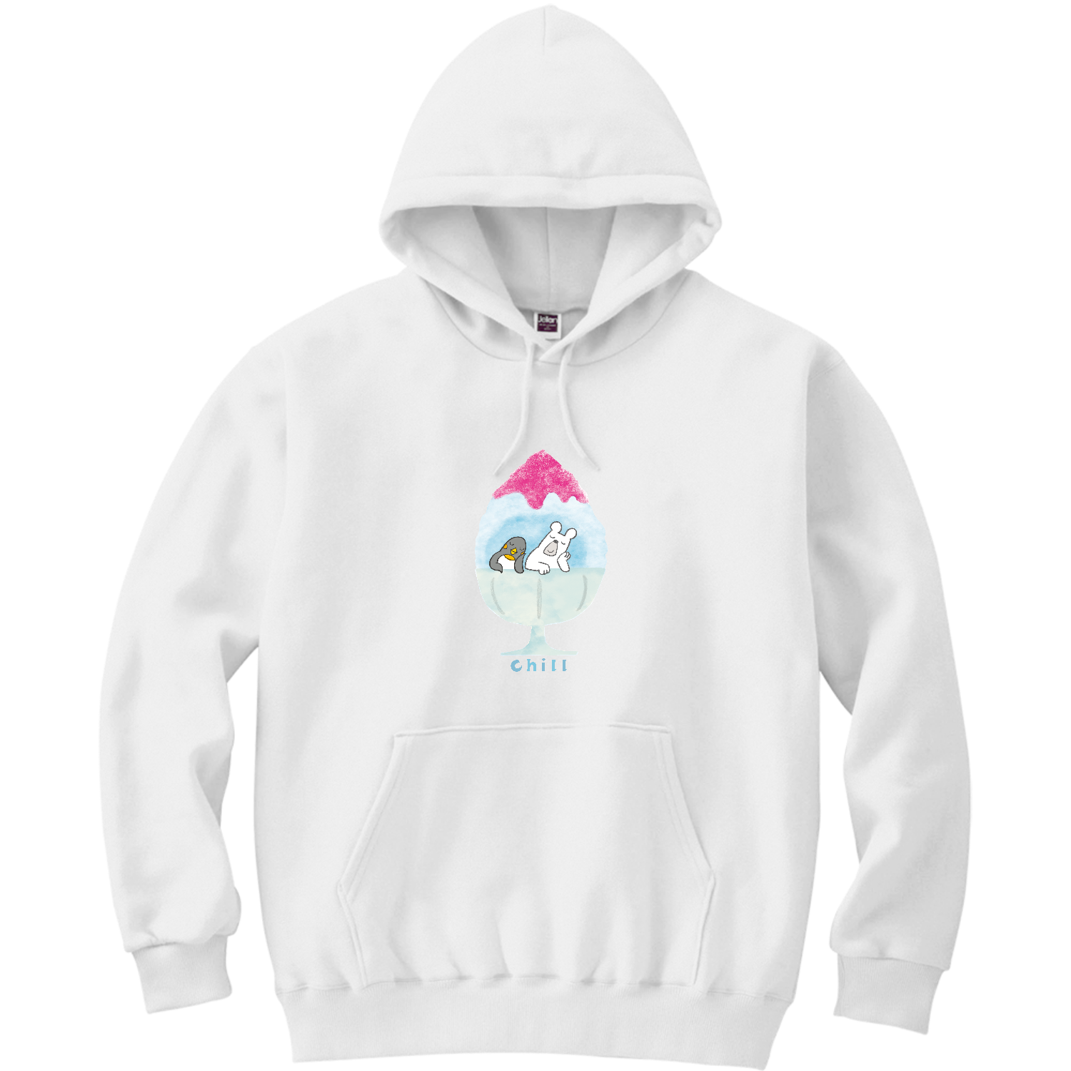 かき氷に住んでみた。 軽量プルパーカー (長袖プリント)