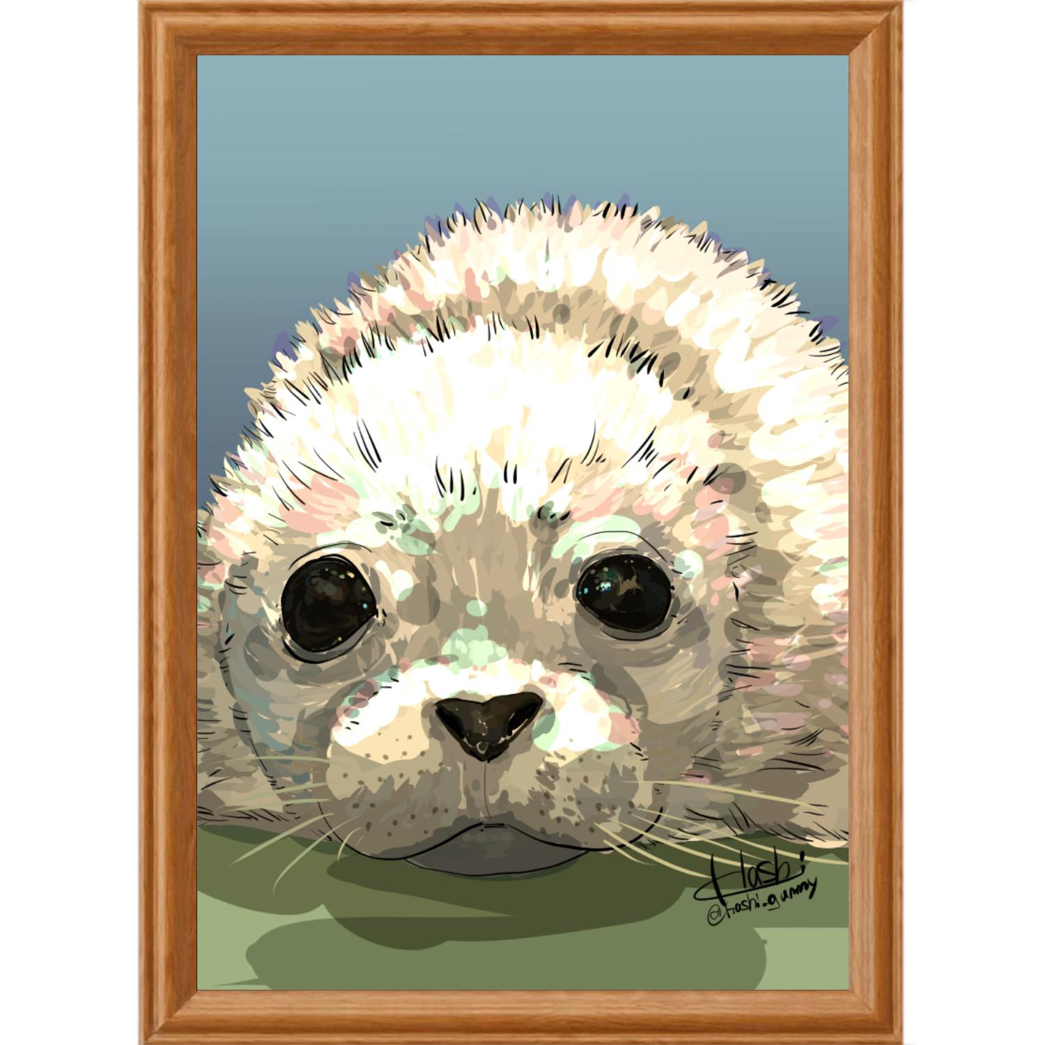 Young eyes looking at you アートデザインパネル (A4 キャンバス)