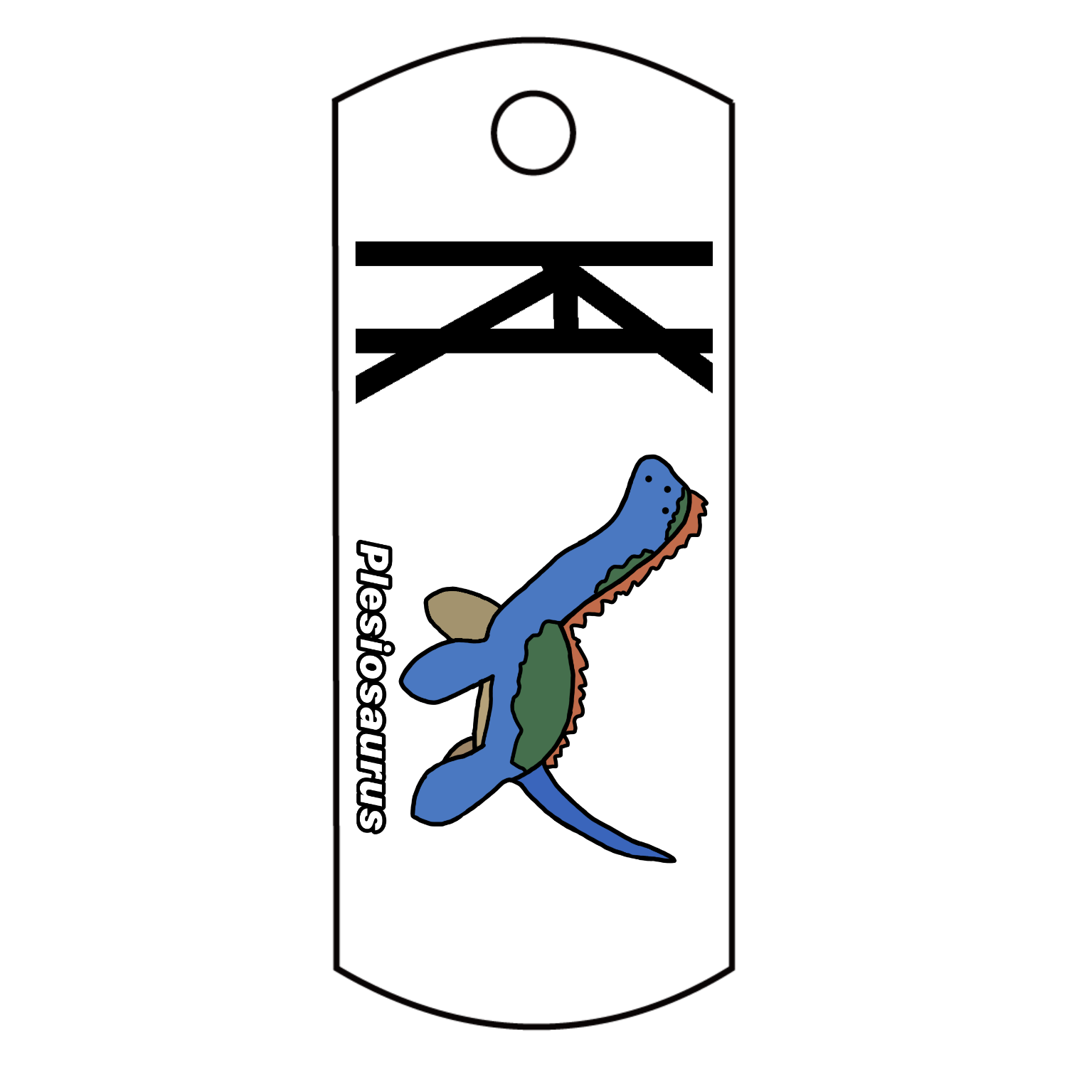 ゆるプレ アクリルキーホルダー　タグ型 (4cm)