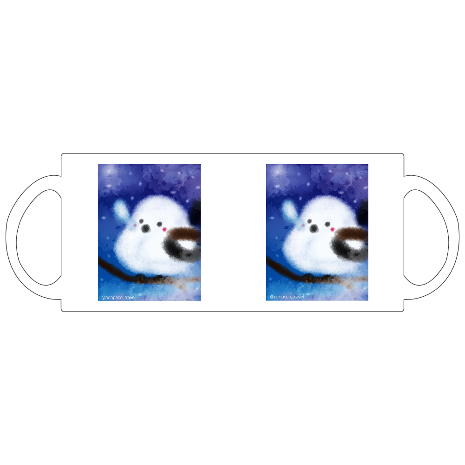 【シマエナガのこがらしさん】マグカップ定番マグカップ1