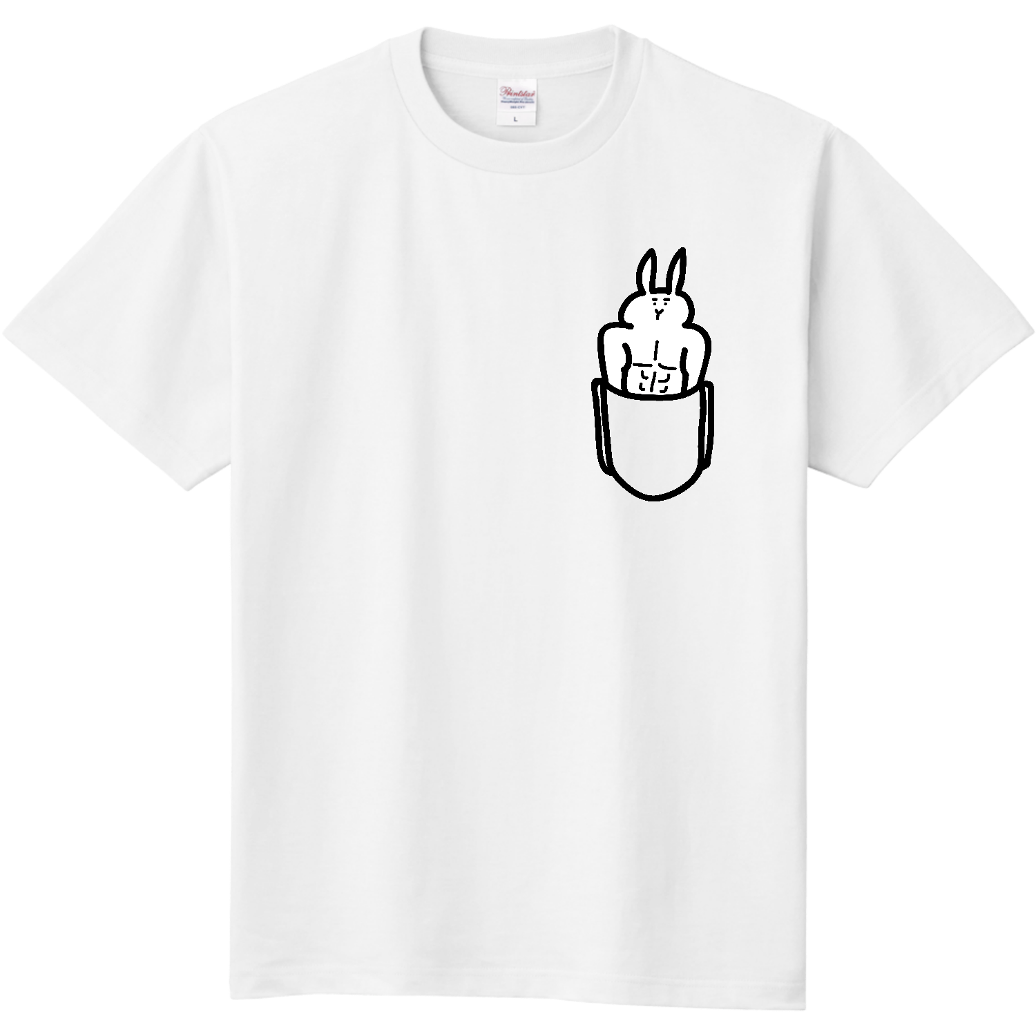 マッチョウサギポケット 定番Ｔシャツ
