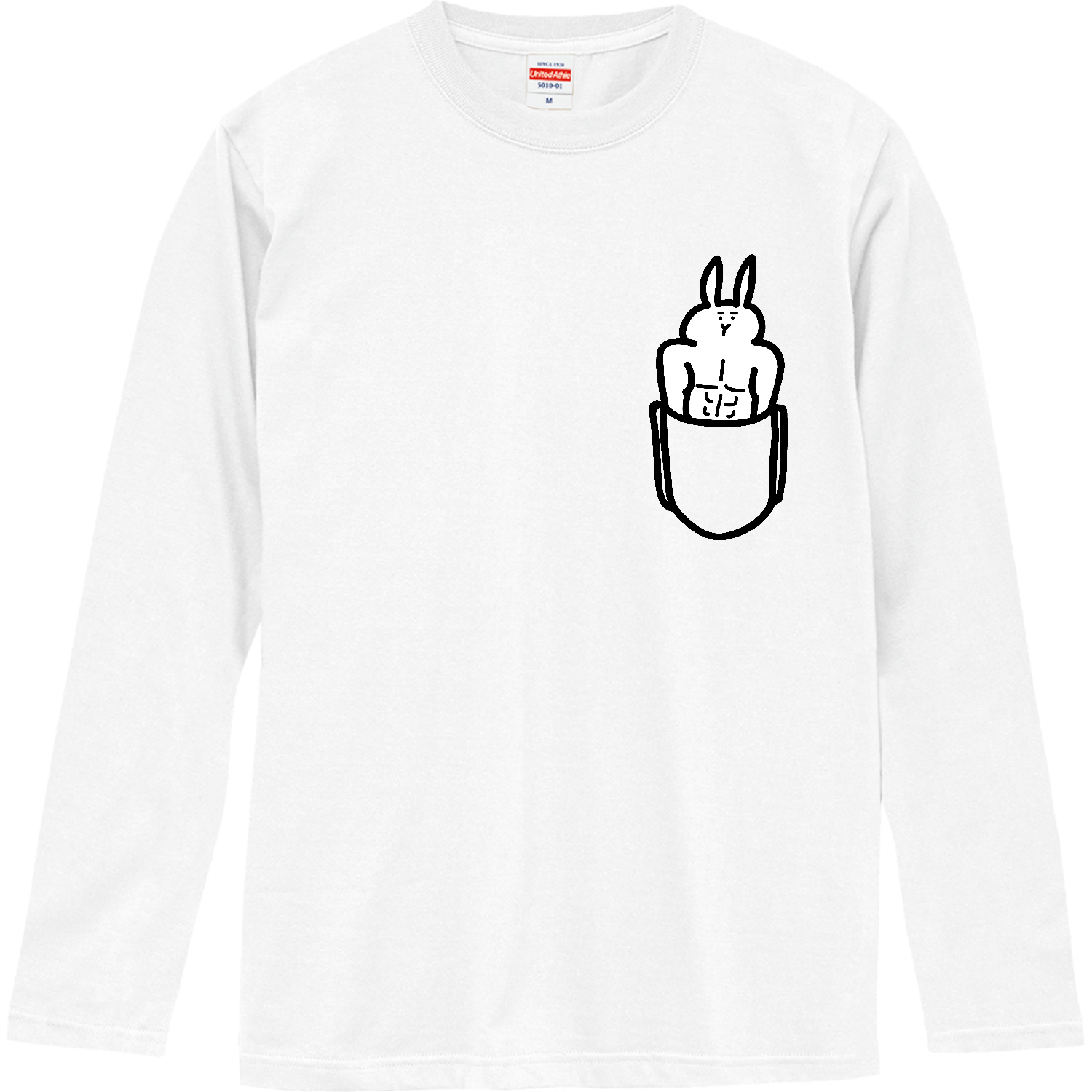 マッチョウサギポケット ロングスリーブTシャツ