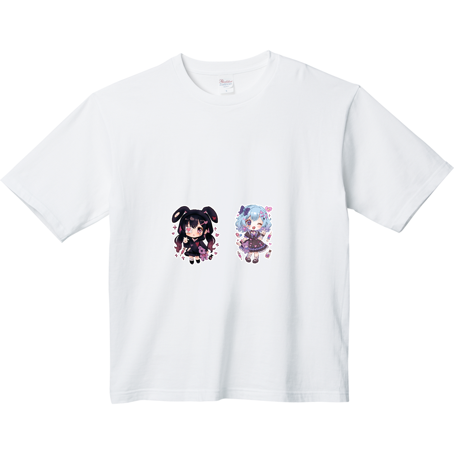 みるるちゃんとくろねちゃんグッズ ヘビーウェイト ビッグシルエットTシャツ