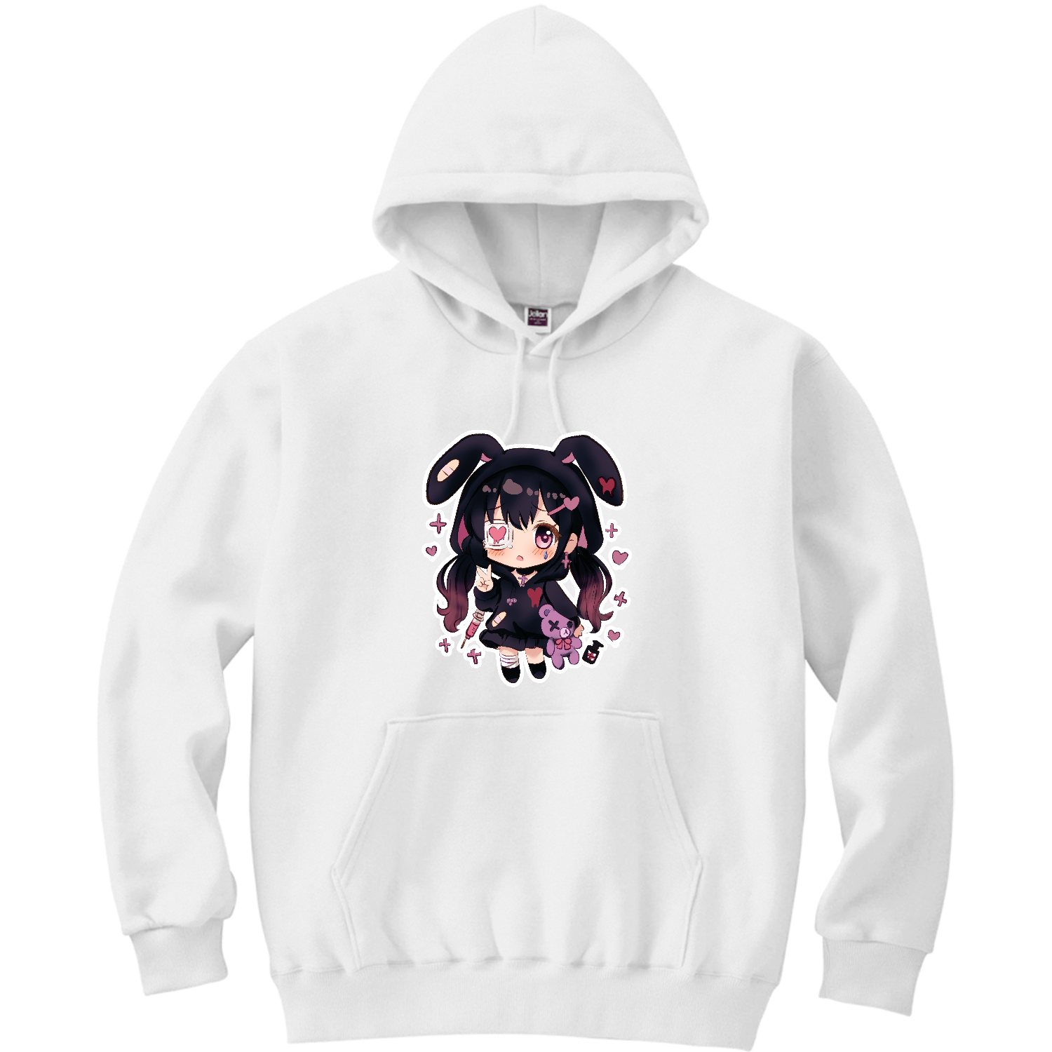 くろねちゃんグッズ 軽量プルパーカー (長袖プリント)