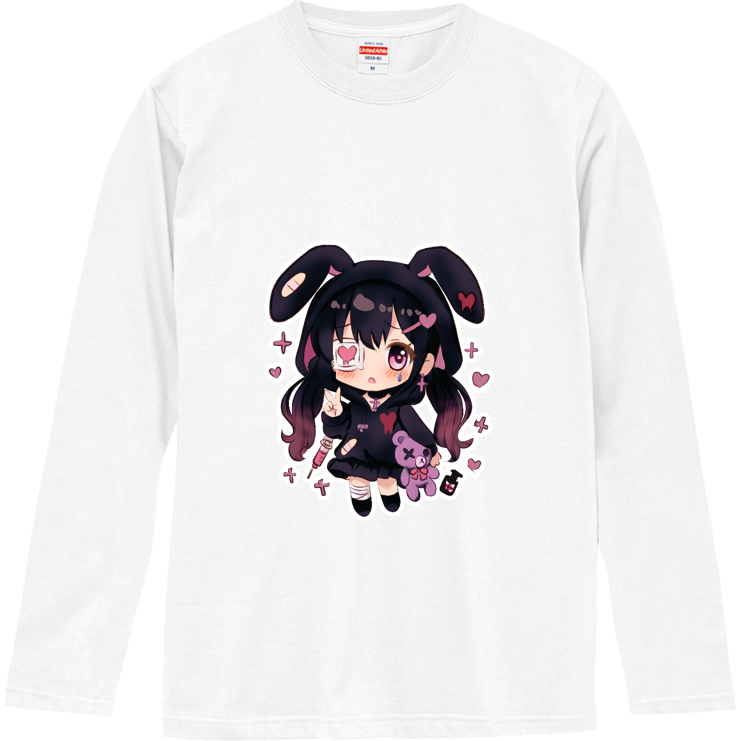 TETSUKO Kuroyanagi ブラックロングスリーブTシャツ 1-1_157fc36d-d62d-4e43-9694-