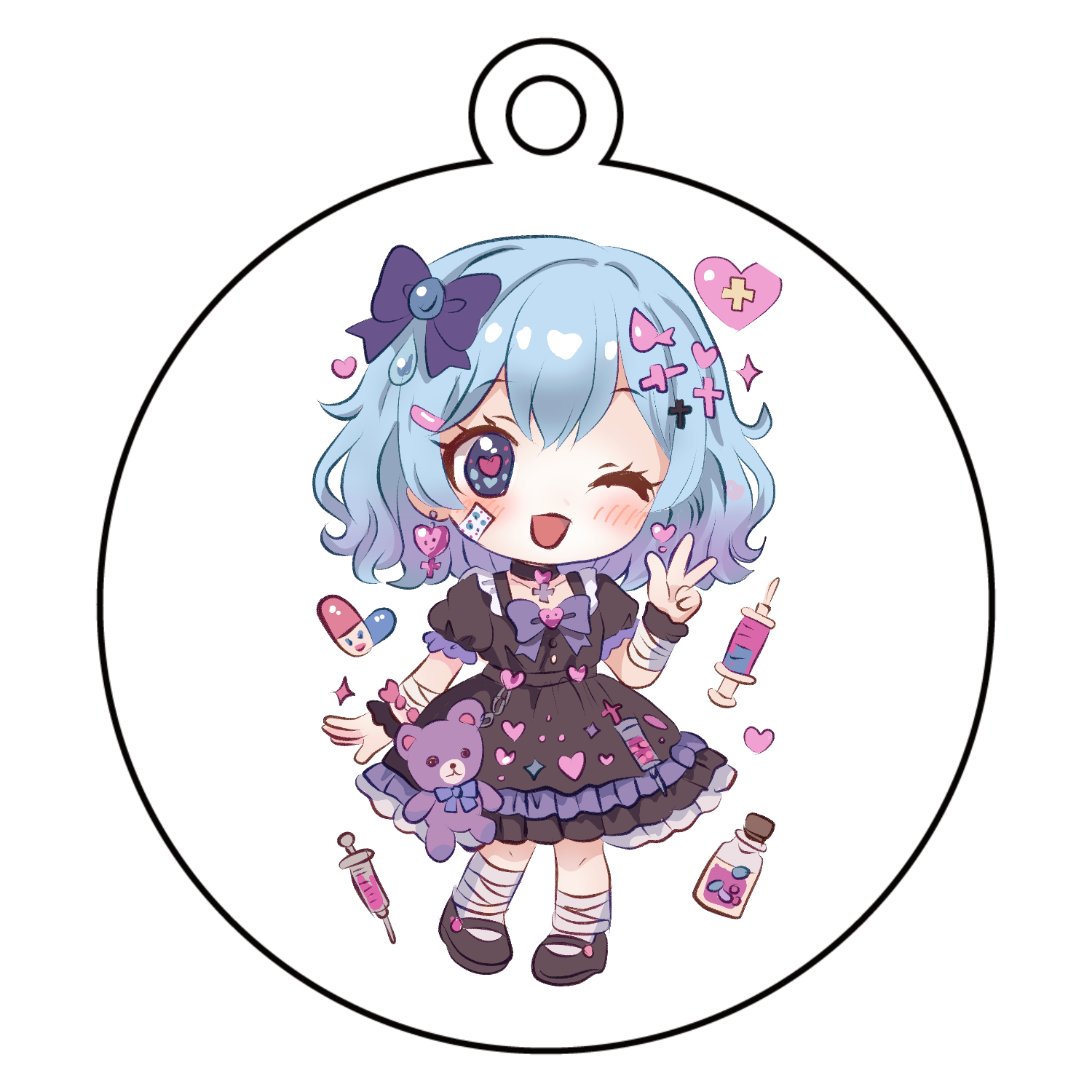 みるるちゃんぐっず アクリルキーホルダー　丸型 (6cm)