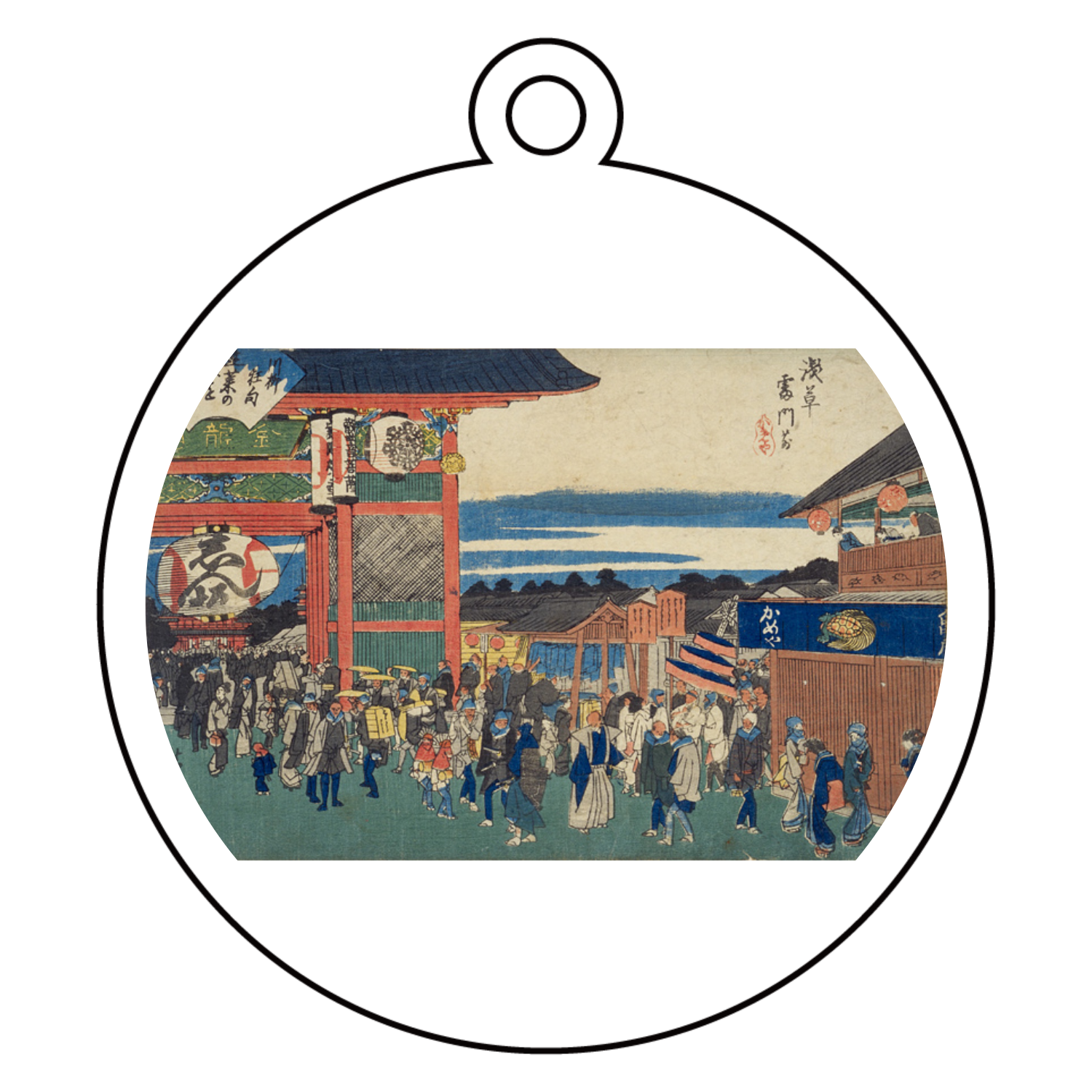 浅草寺 アクリルキーホルダー　丸型 (6cm)