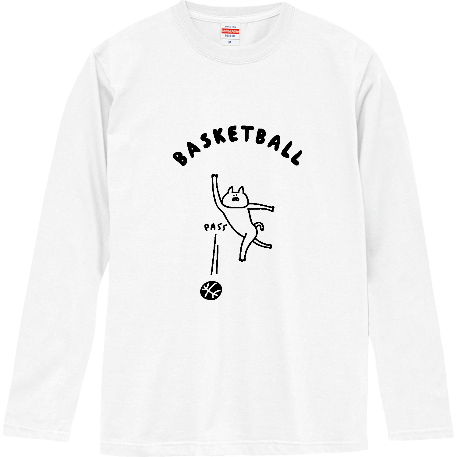バスケットボール　ボウリングのフォーム ロングスリーブTシャツ