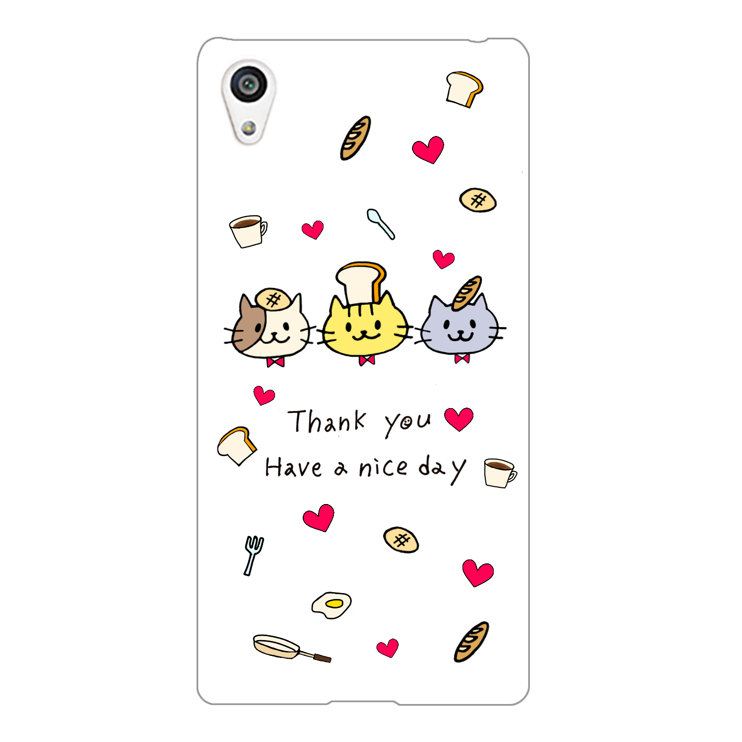 仲良しねこ　スマホケース Xperia Z5(SO-01H/SOV32/501SO)