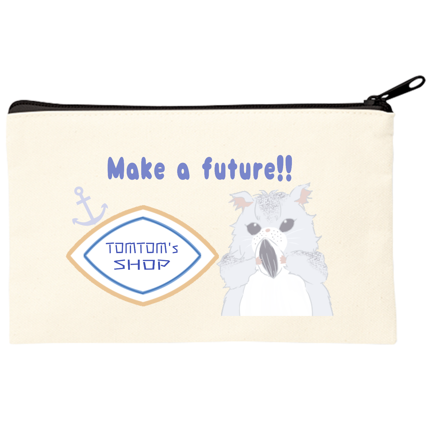 キャンバスポーチ(S)キャンバスポーチ(S)【白プリント有】2