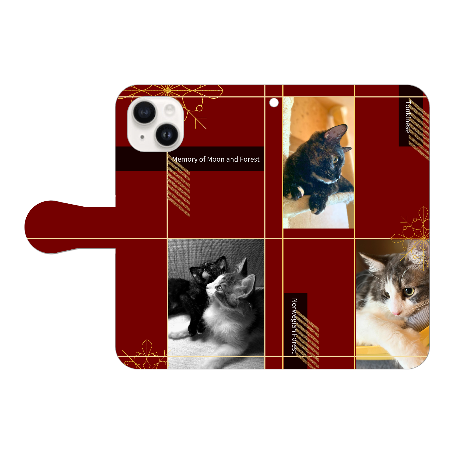 機種、写真、文字の差し替え対応手帳型スマホケース iPhone15 手帳型スマホケース