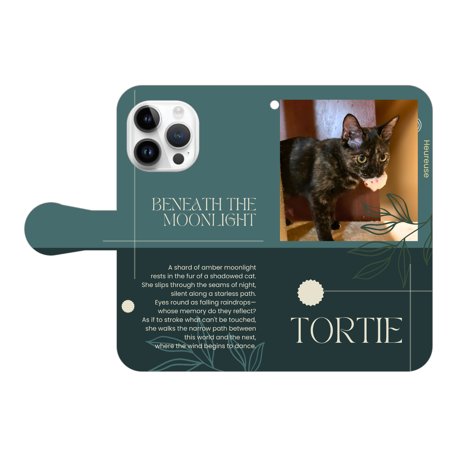 機種、写真、文字の差し替え対応手帳型スマホケース iPhone15 Pro 手帳型スマホケース