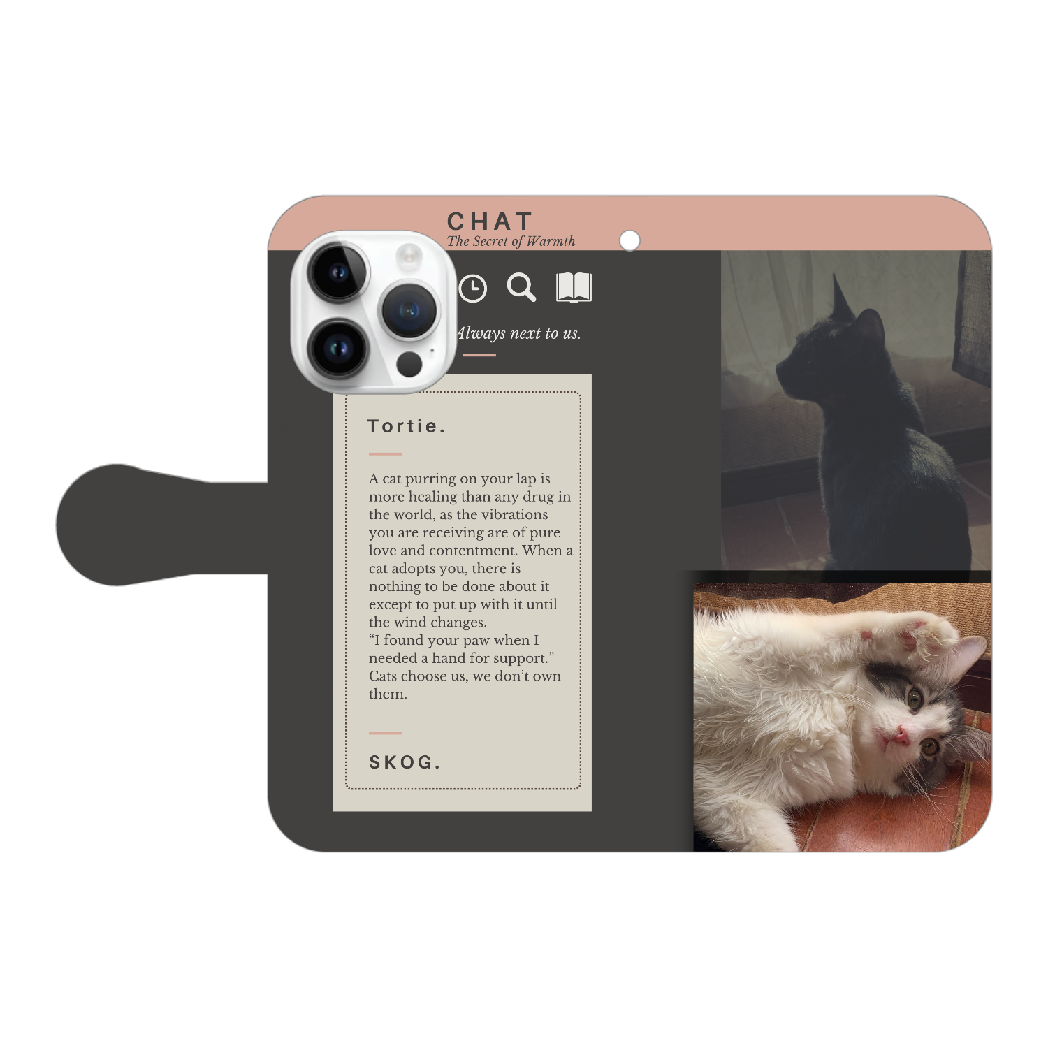 機種、写真、文字の差し替え対応手帳型スマホケース iPhone15 Pro 手帳型スマホケース