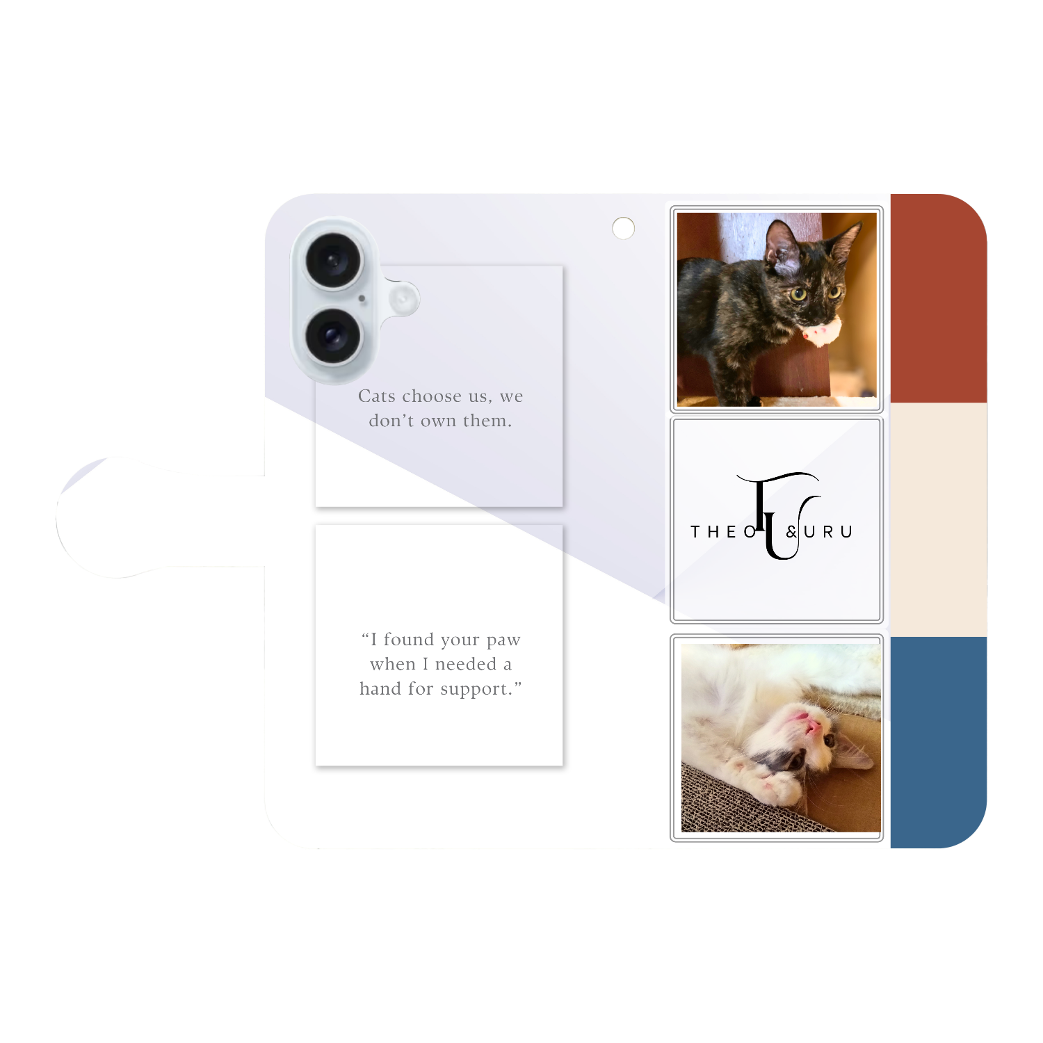 機種、写真、文字の差し替え対応手帳型スマホケース iPhone16 手帳型スマホケース