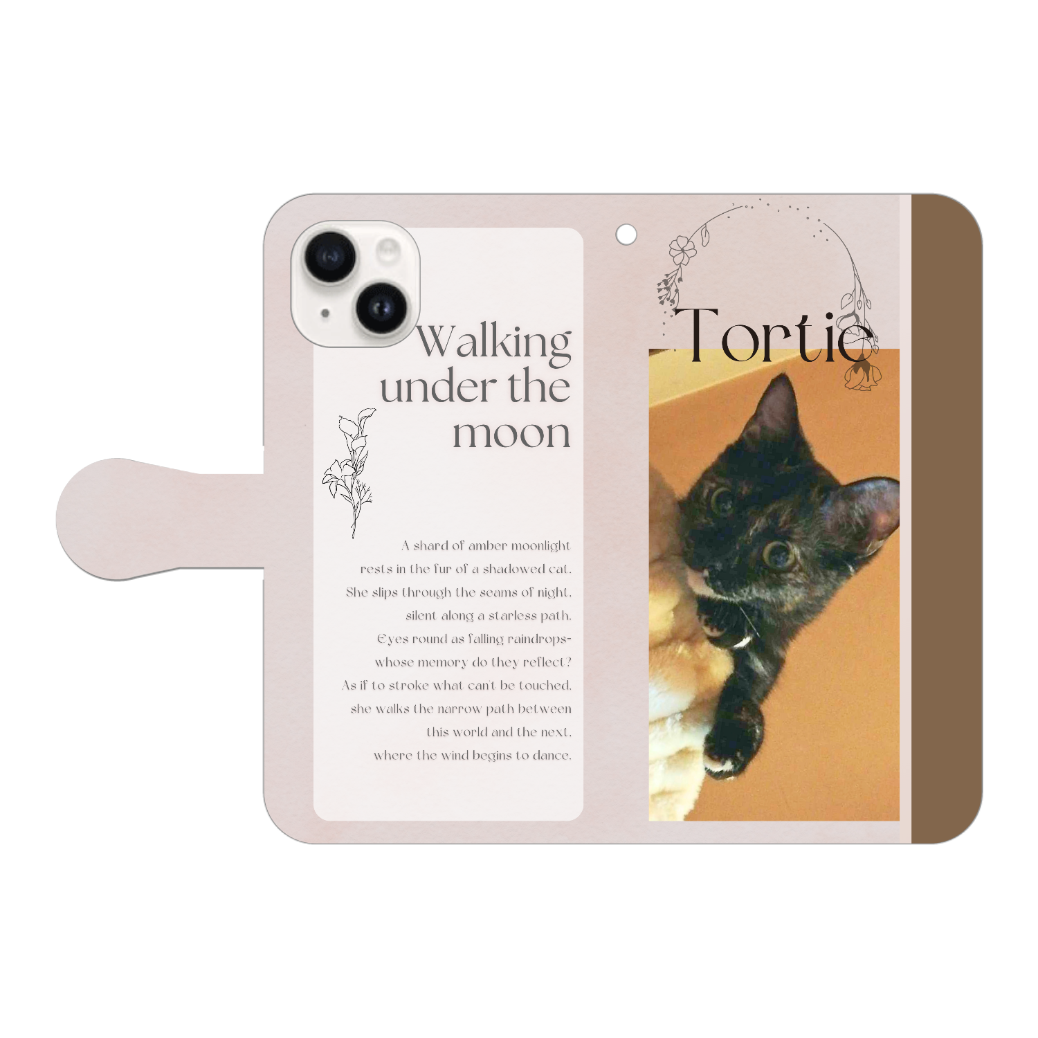 機種、写真、文字の差し替え対応手帳型スマホケース iPhone15 手帳型スマホケース