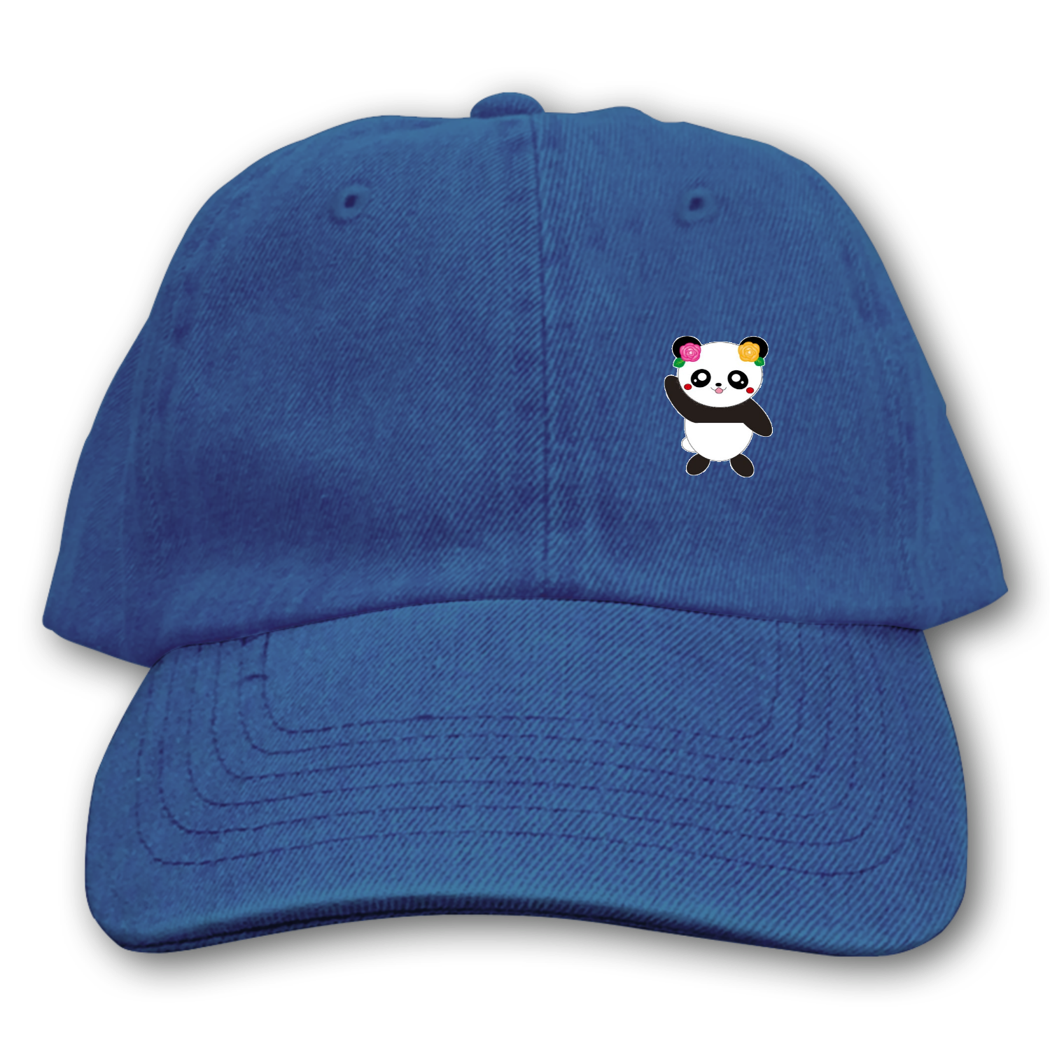 ぱんだのまこたん・キャップ ベースボールローキャップ-デニム-