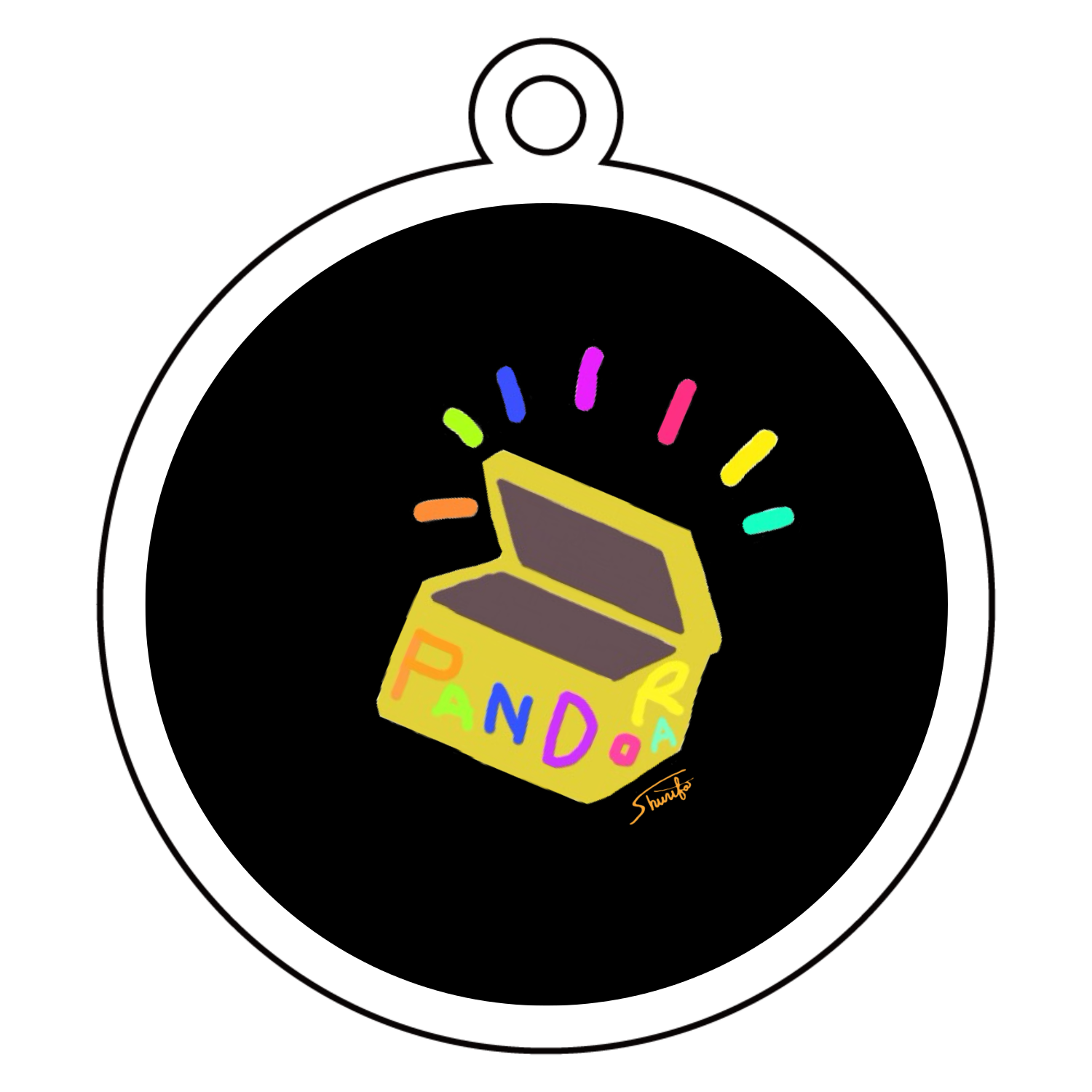 パンドラ　Pandora アクリルキーホルダー　丸型 (6cm)