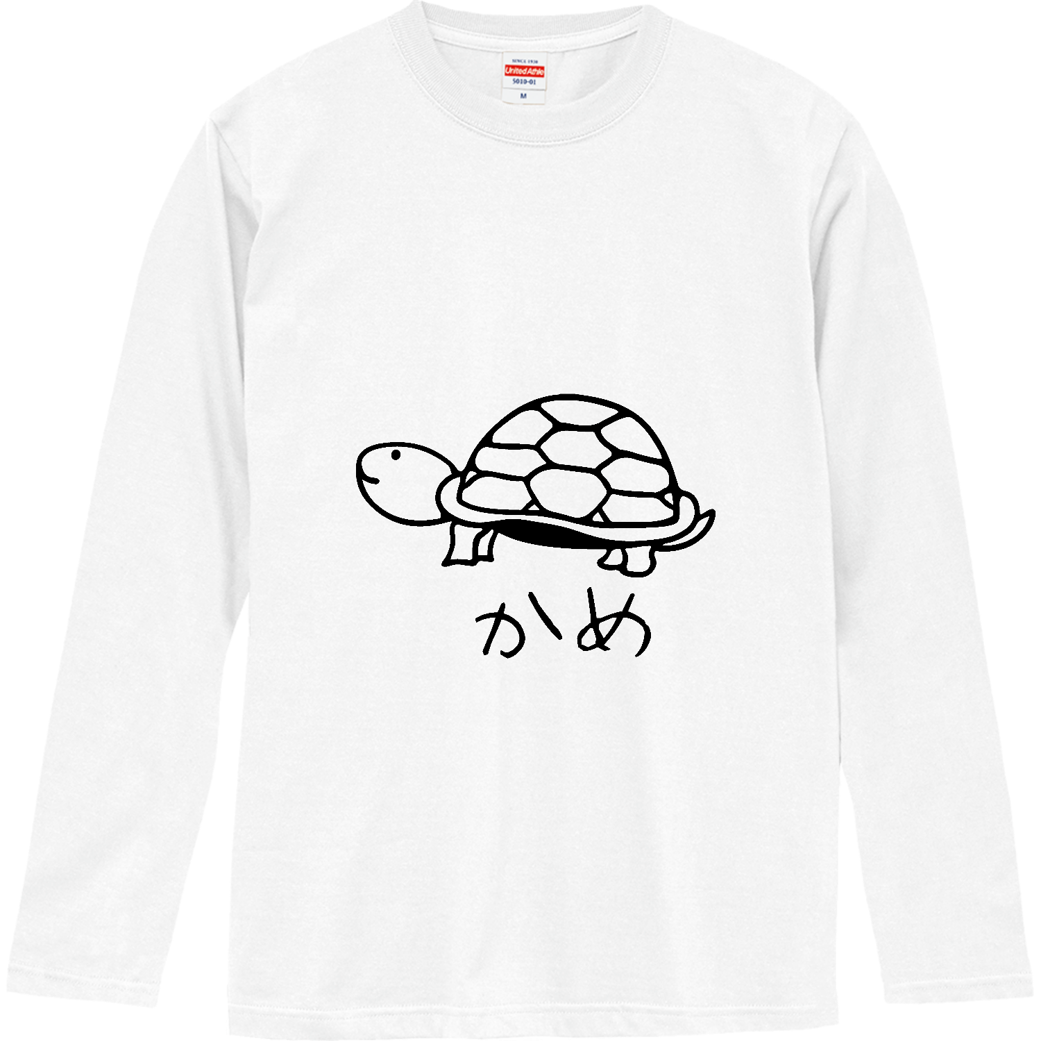亀線画 ロングスリーブTシャツ