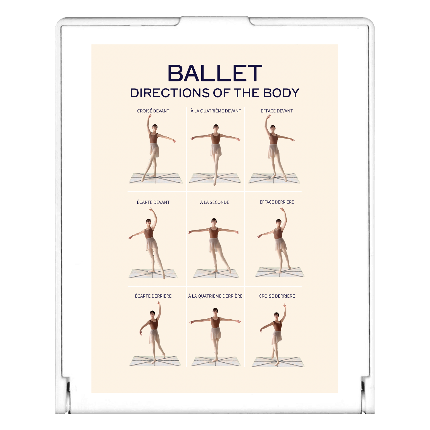 BALLET BODY POSITIONS スクエアミラー