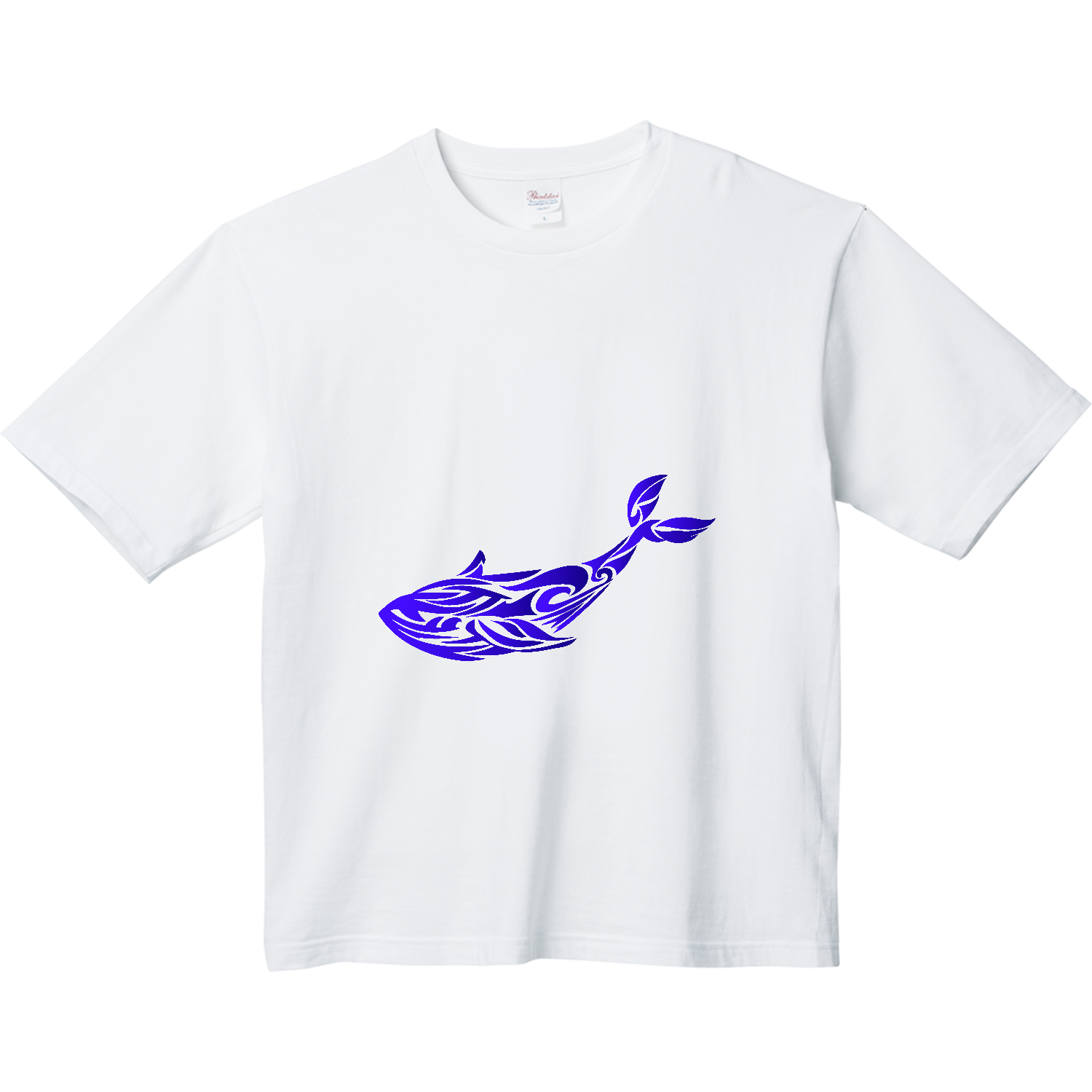 くじらのトライバルアート ヘビーウェイト ビッグシルエットTシャツ