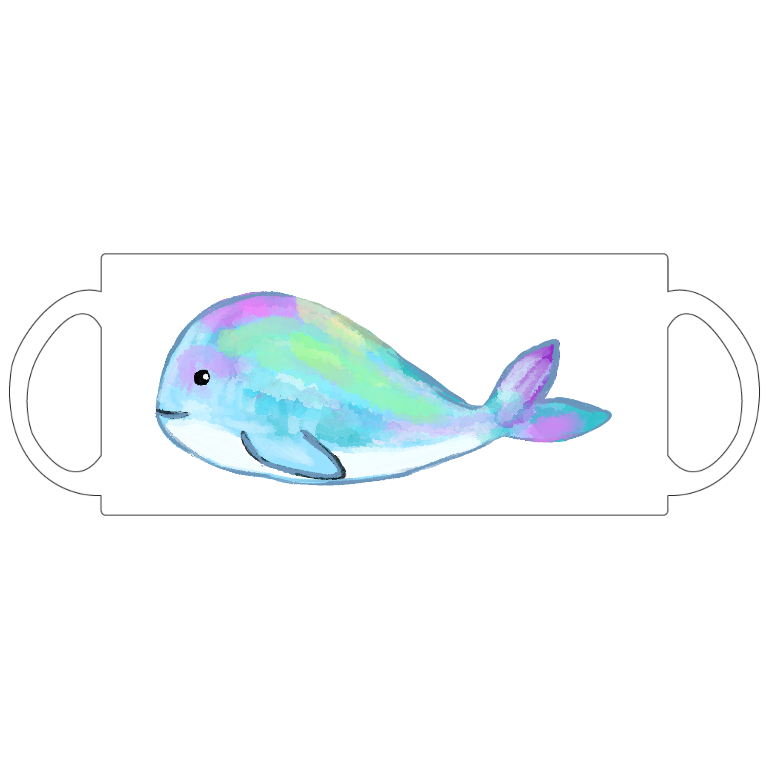 可愛い夢夢くじら 定番マグカップ