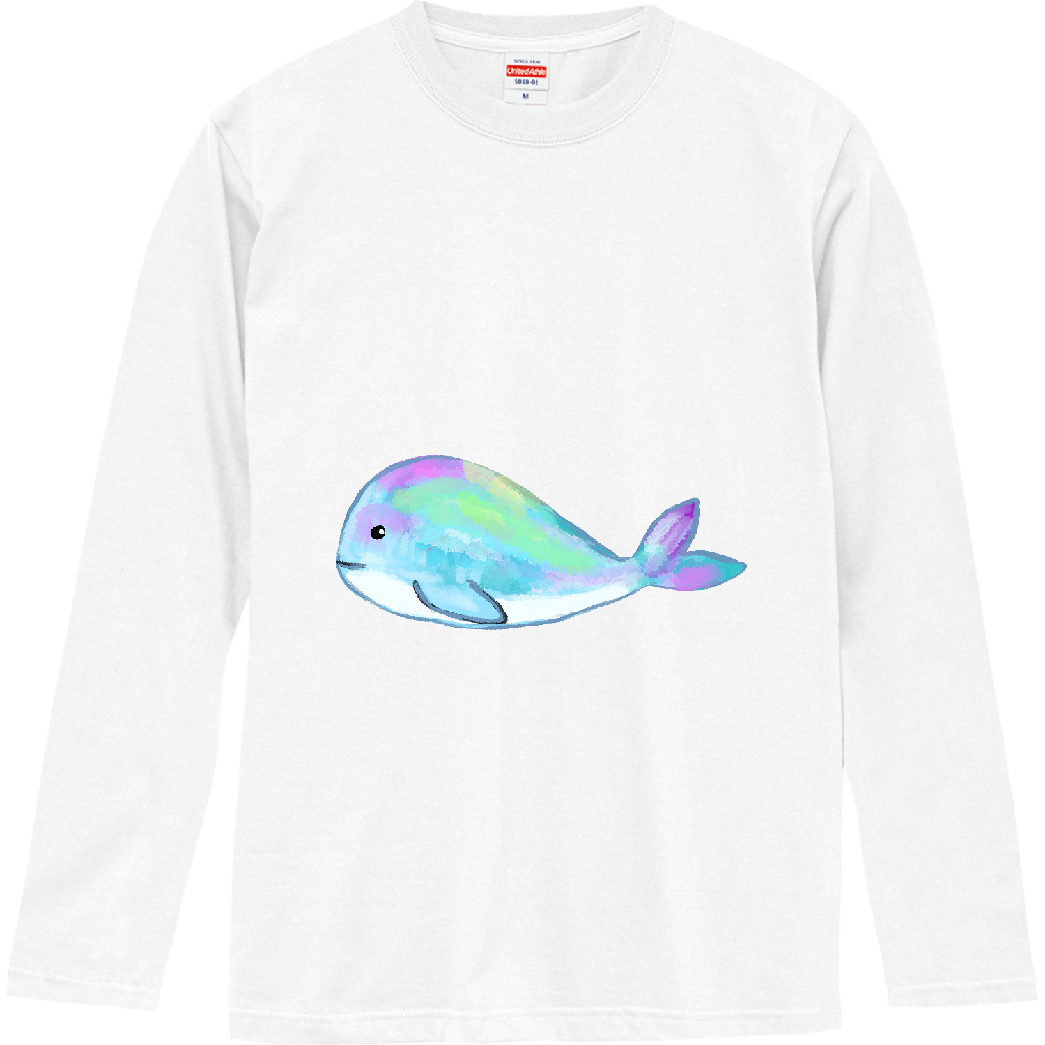 可愛い夢夢くじら ロングスリーブTシャツ