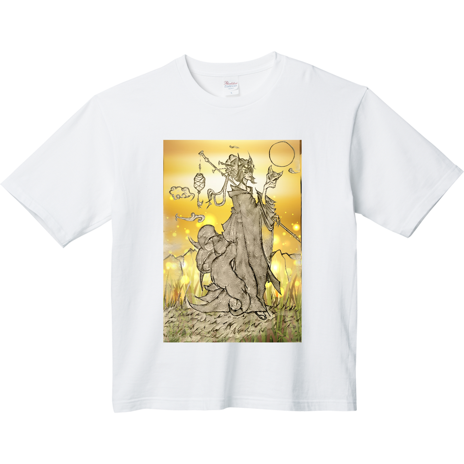 九尾の狐 ヘビーウェイト ビッグシルエットTシャツ