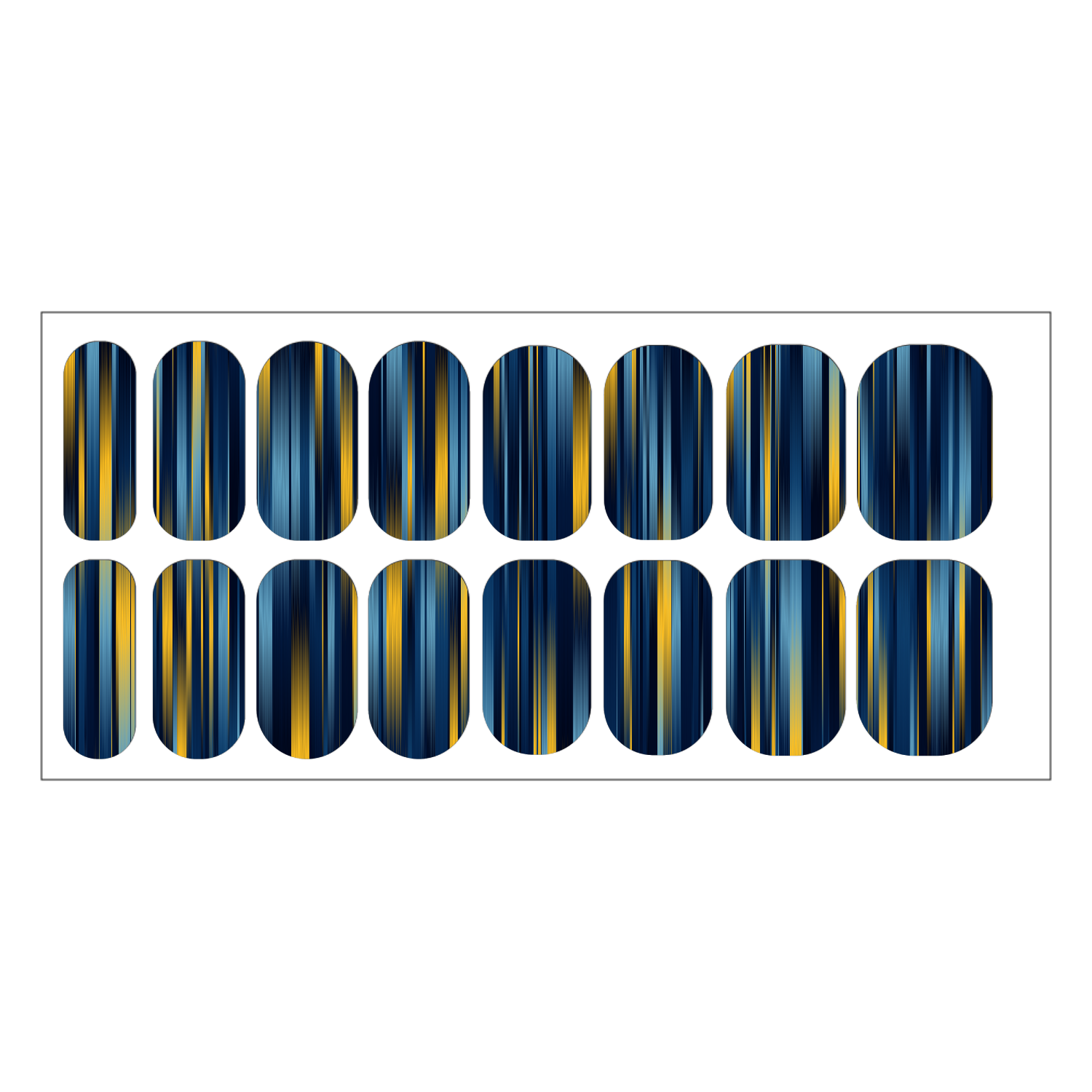 KASURI ST 5-6 Dark Blue x Orange オリジナルネイルシール