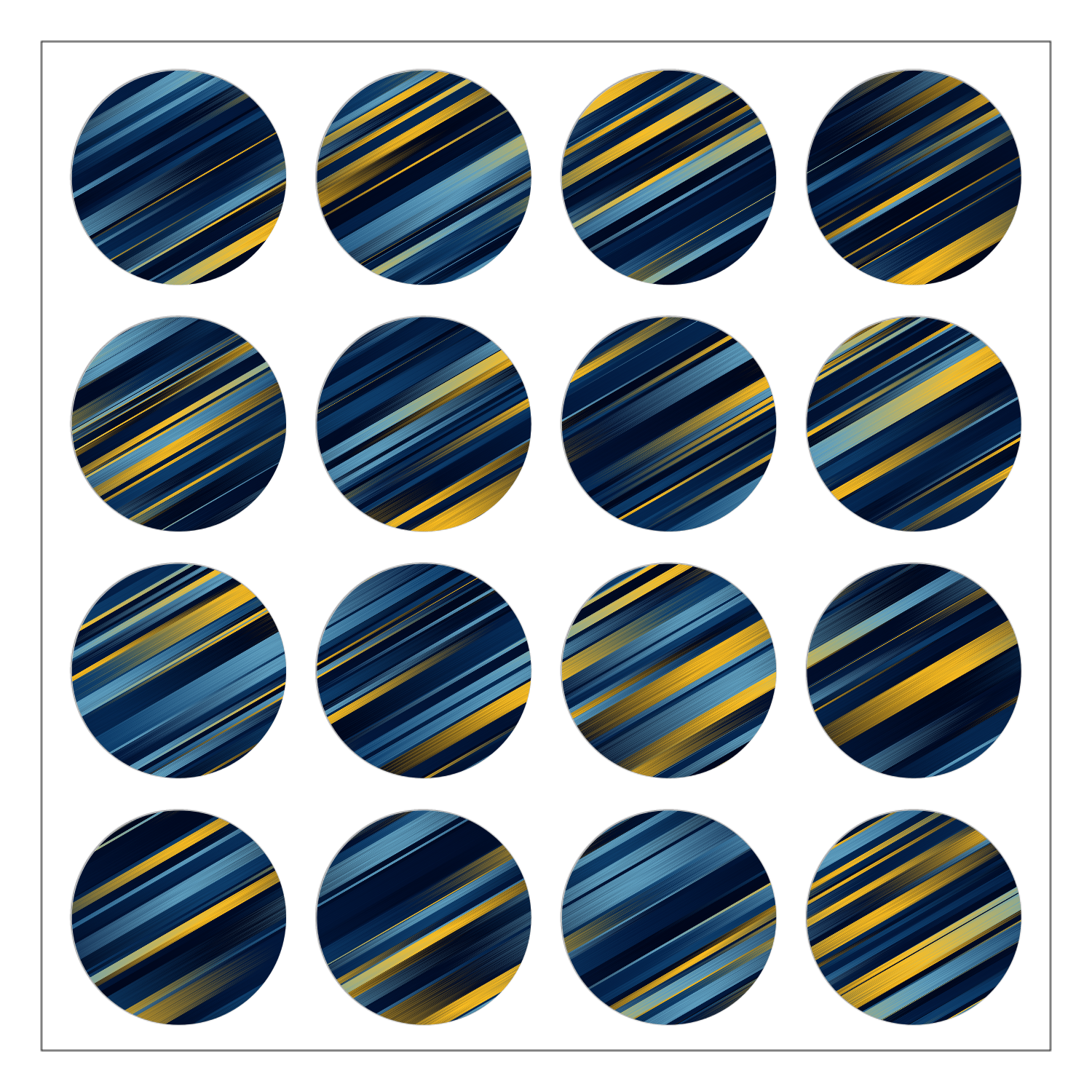 KASURI ST 5-6 Dark Blue x Orange 選べるホワイトフレークシール（円型16枚）160×160mm
