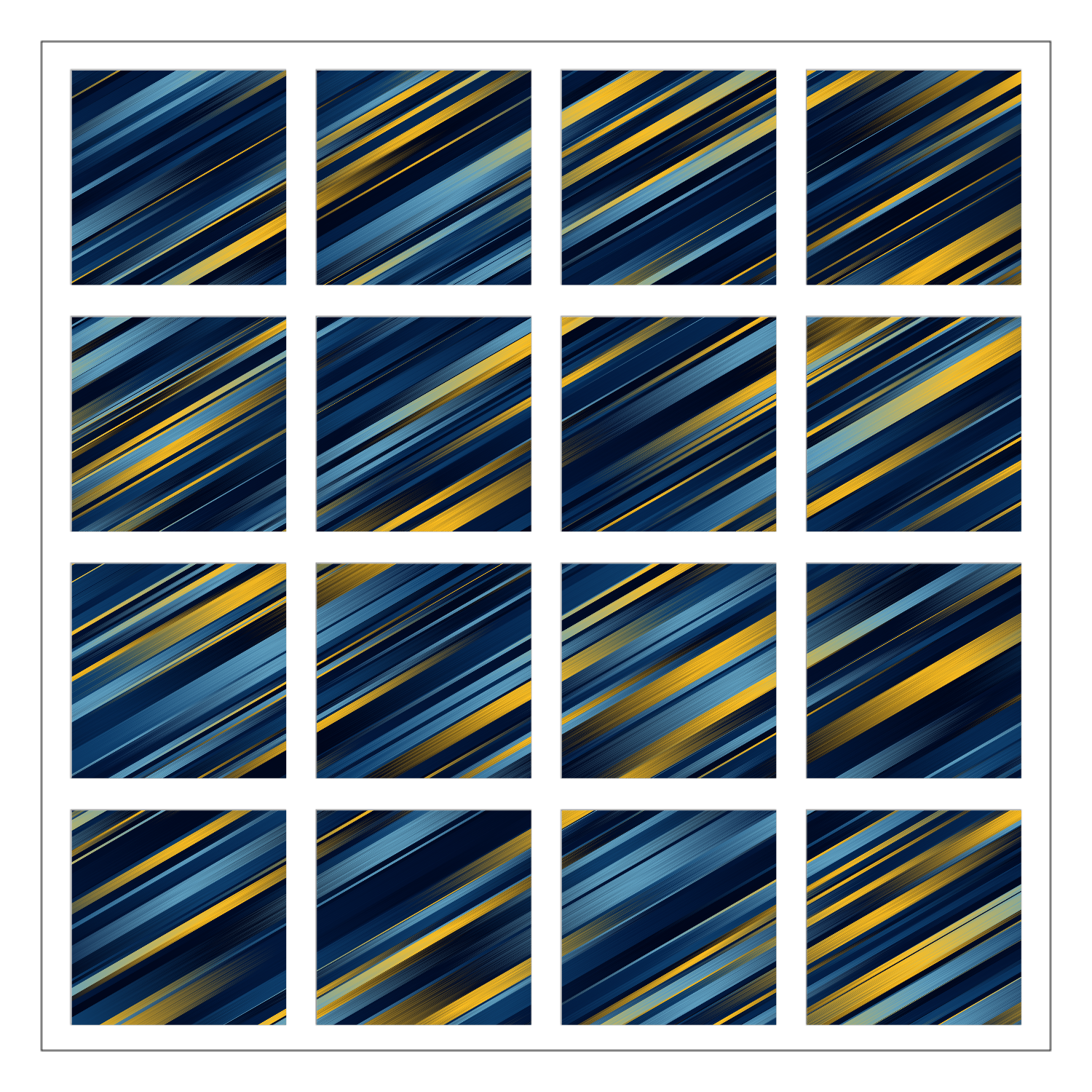 KASURI ST 5-6 Dark Blue x Orange 選べるホワイトフレークシール（正方形16枚）160×160mm