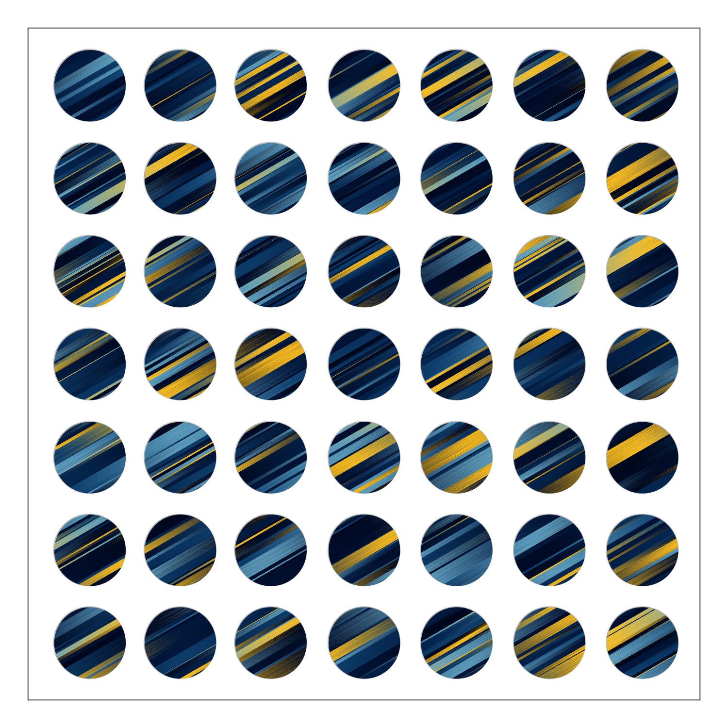 KASURI ST 5-6 Dark Blue x Orange 選べるホワイトフレークシール（円型49枚）160×160mm
