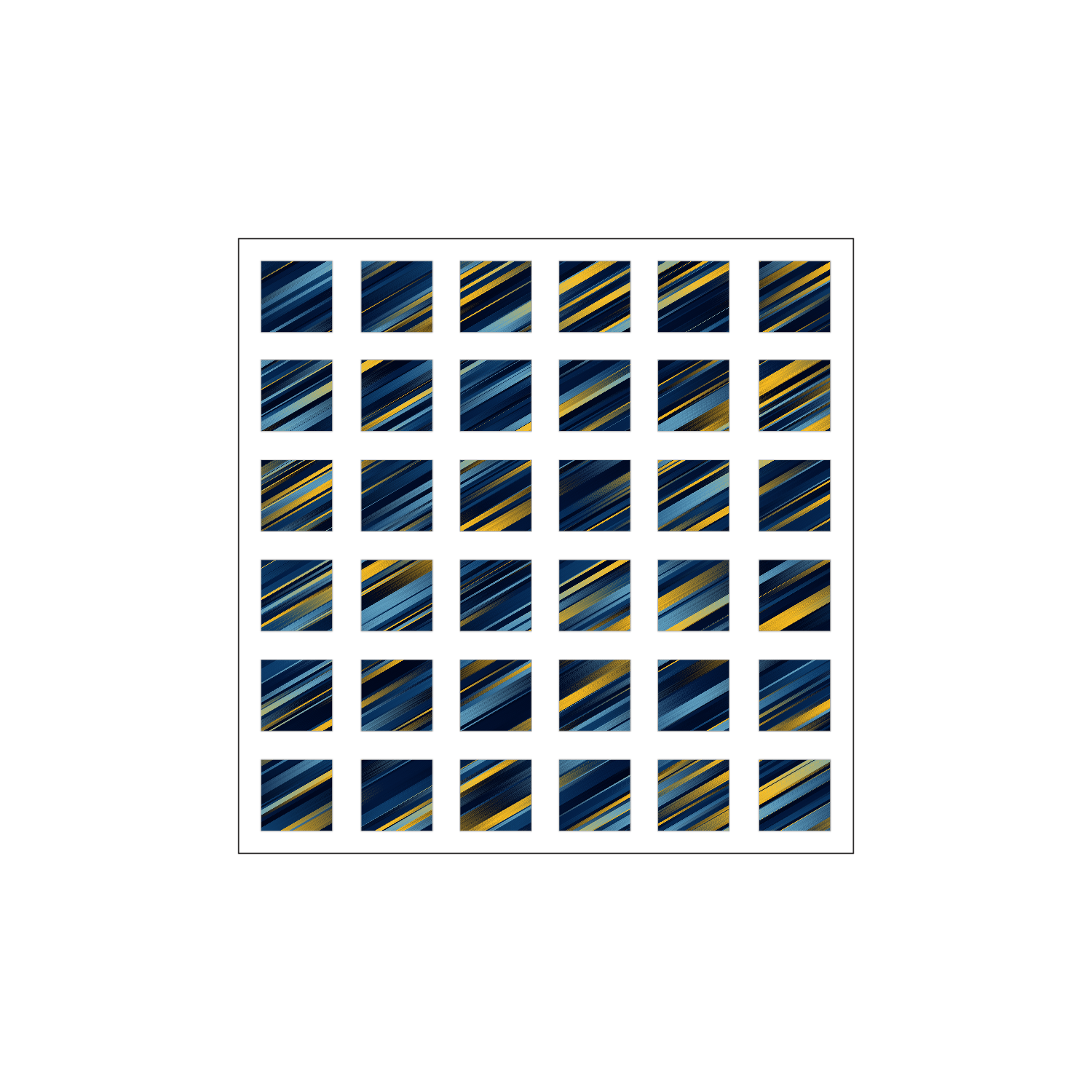 KASURI ST 5-6 Dark Blue x Orange 選べるホワイトフレークシール（正方形36枚）100×100mm