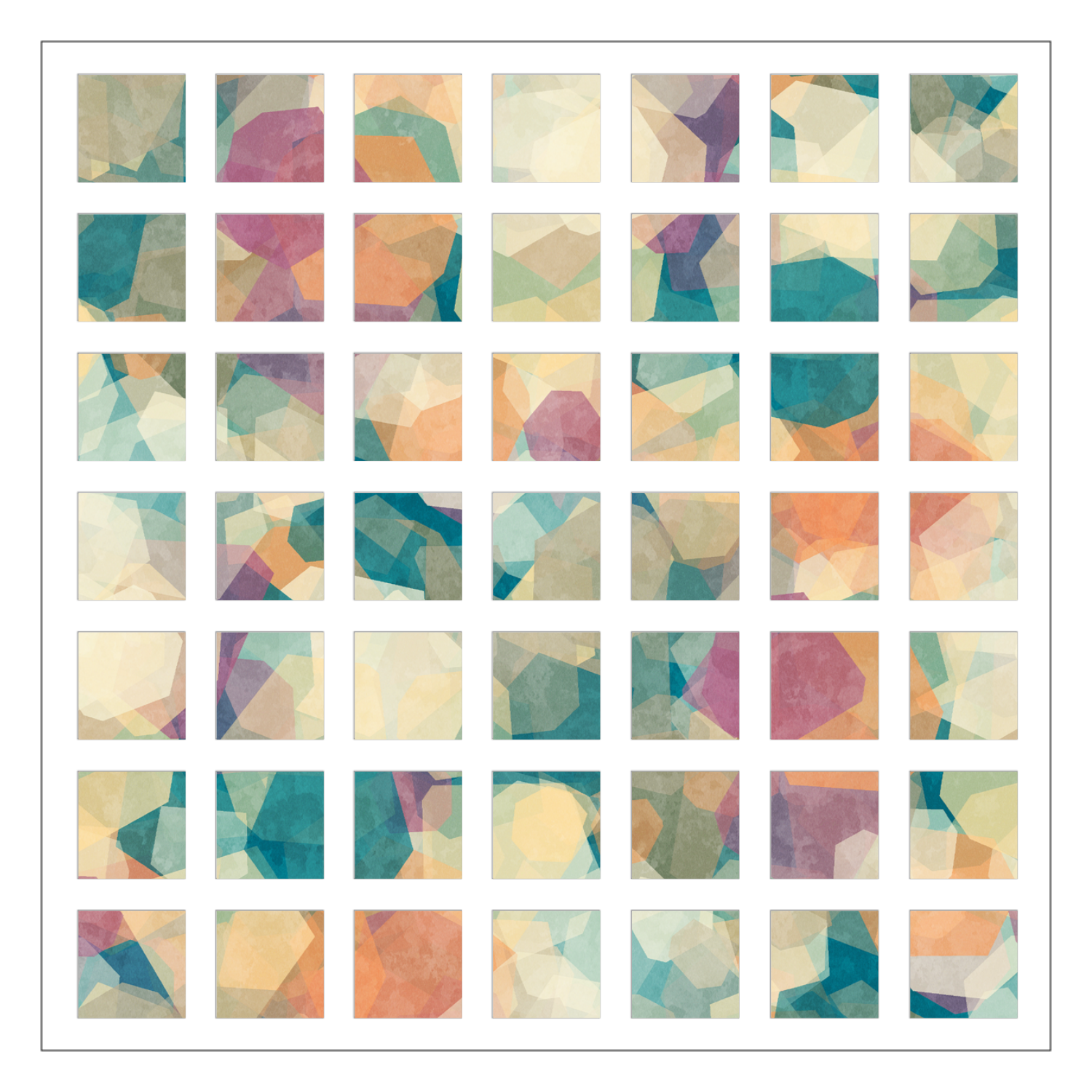 Pebble 1 選べるホワイトフレークシール（正方形49枚）160×160mm