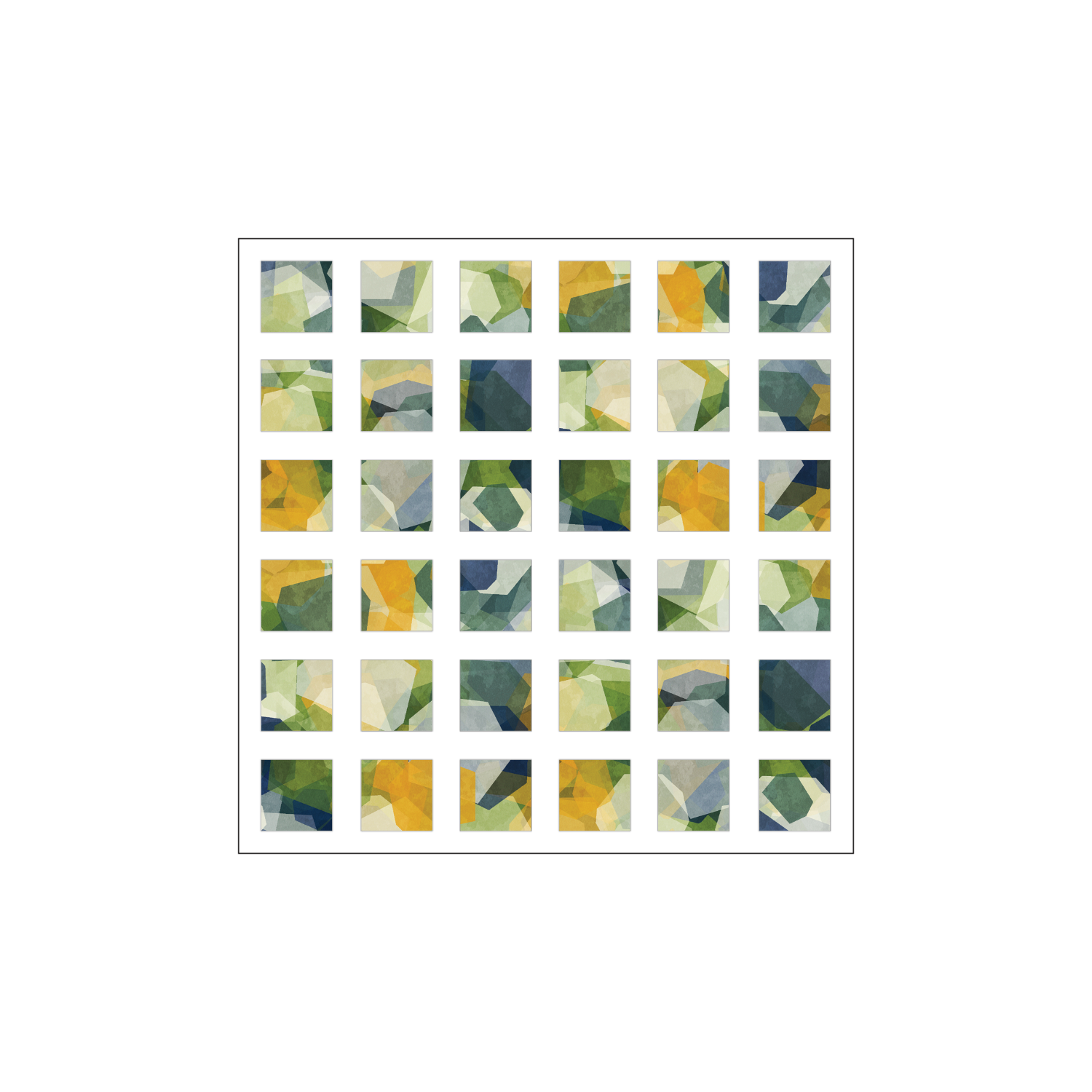 Pebble 12 選べるホワイトフレークシール（正方形36枚）100×100mm