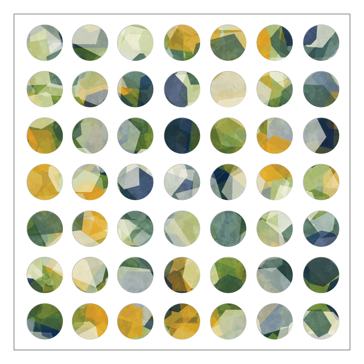 Pebble 12 選べるホワイトフレークシール（円型49枚）160×160mm