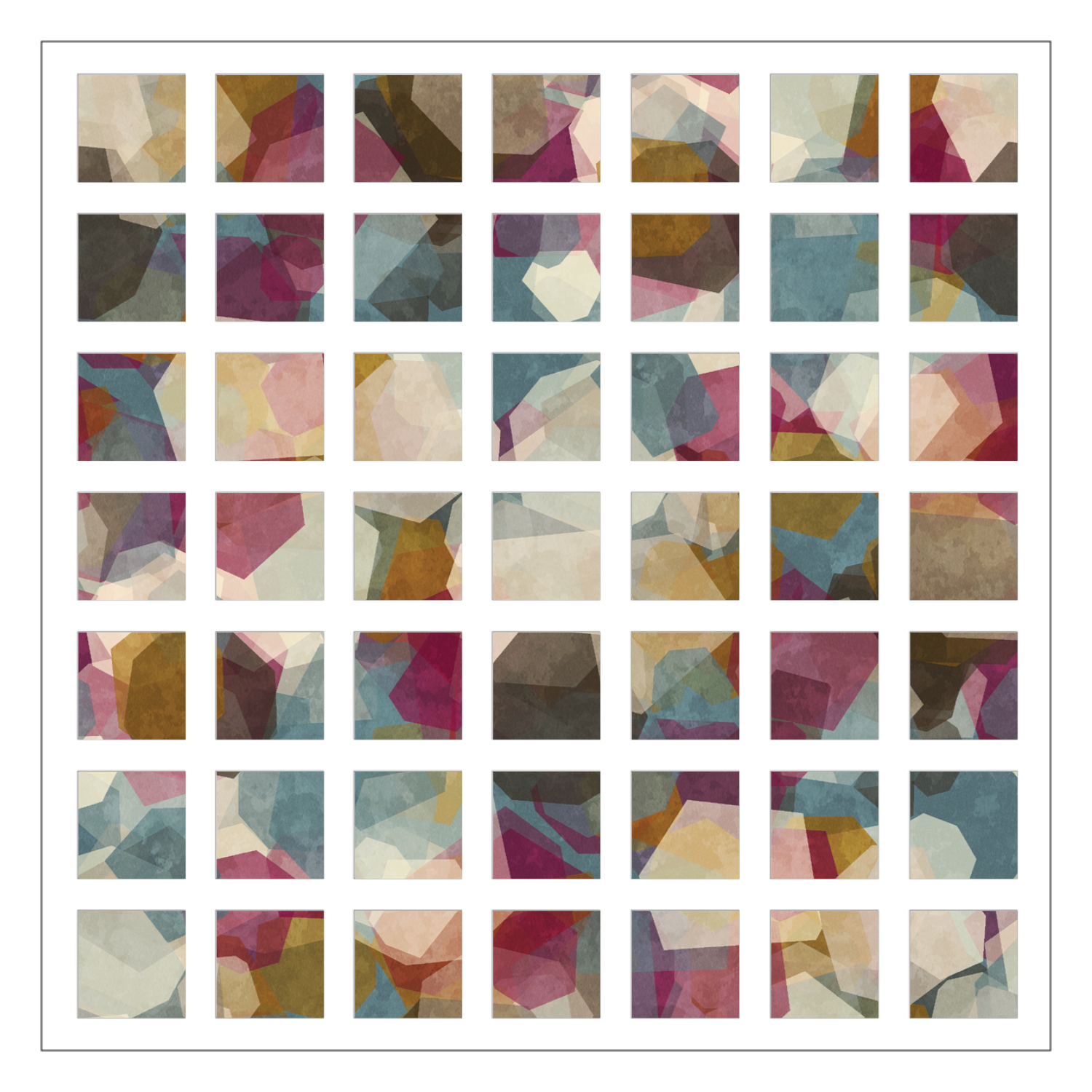 Pebble 13 選べるホワイトフレークシール（正方形49枚）160×160mm