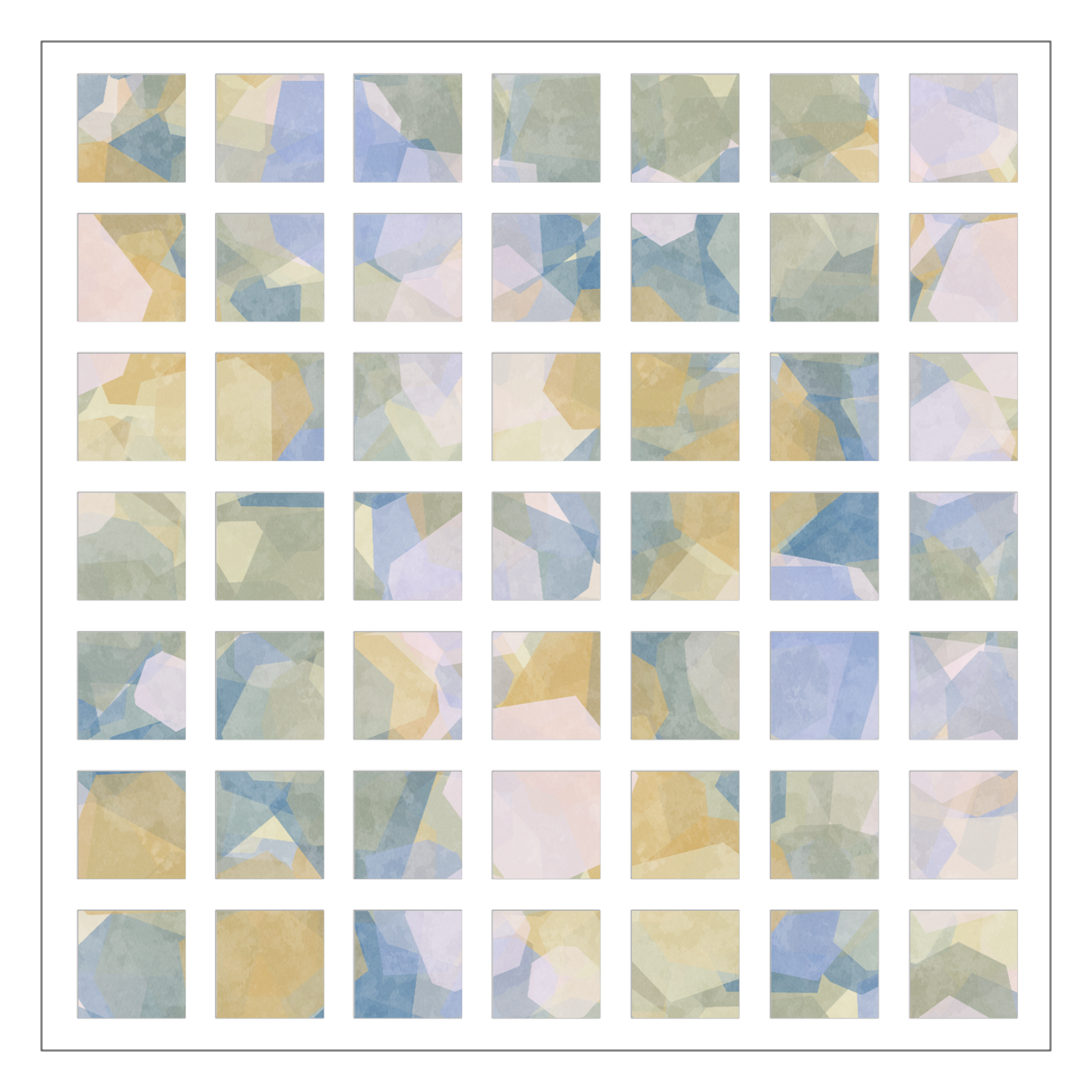 Pebble 14 選べるホワイトフレークシール（正方形49枚）160×160mm