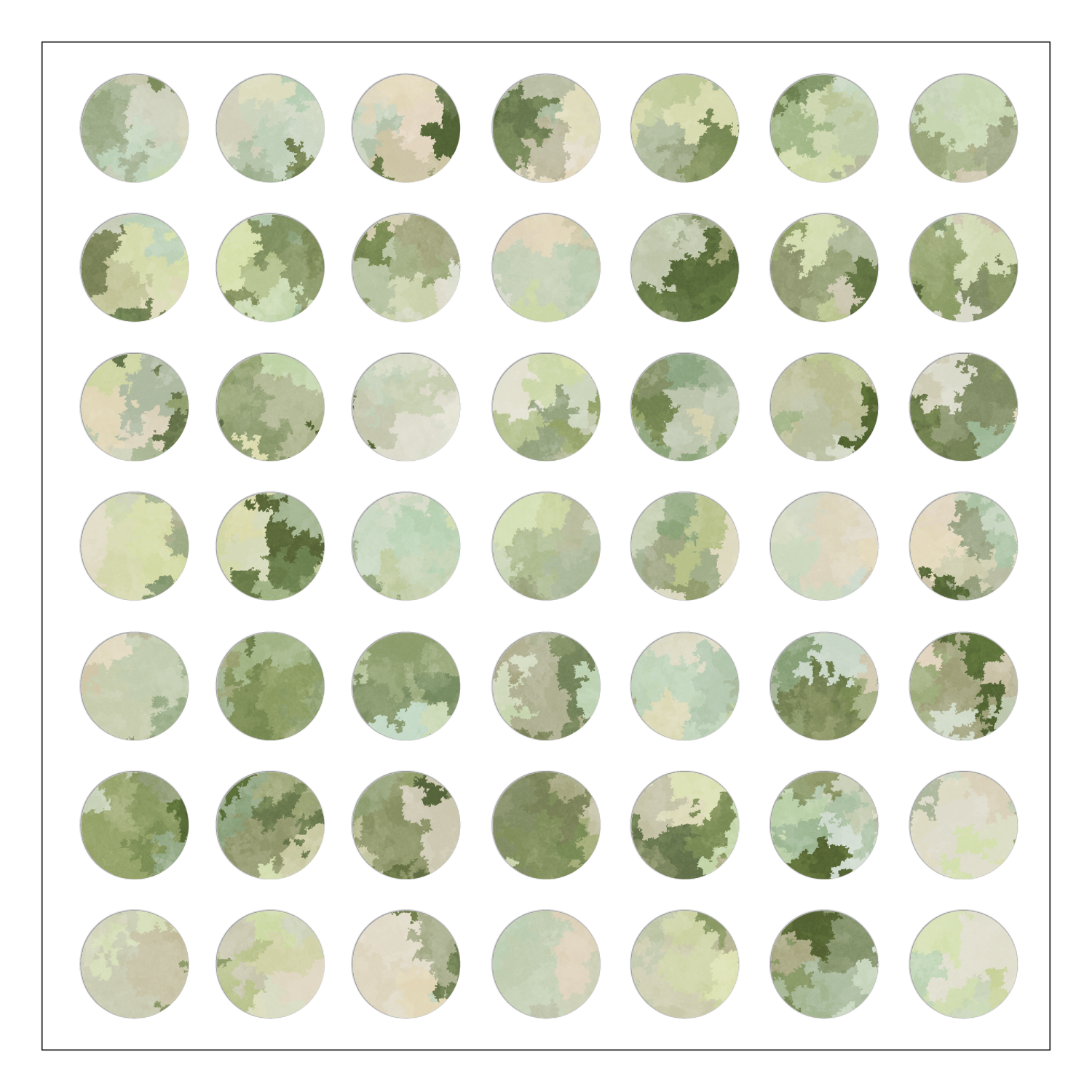 o1004様 選べるフレークシール Painting 1選べるホワイトフレークシール（円型49枚）160×160mm