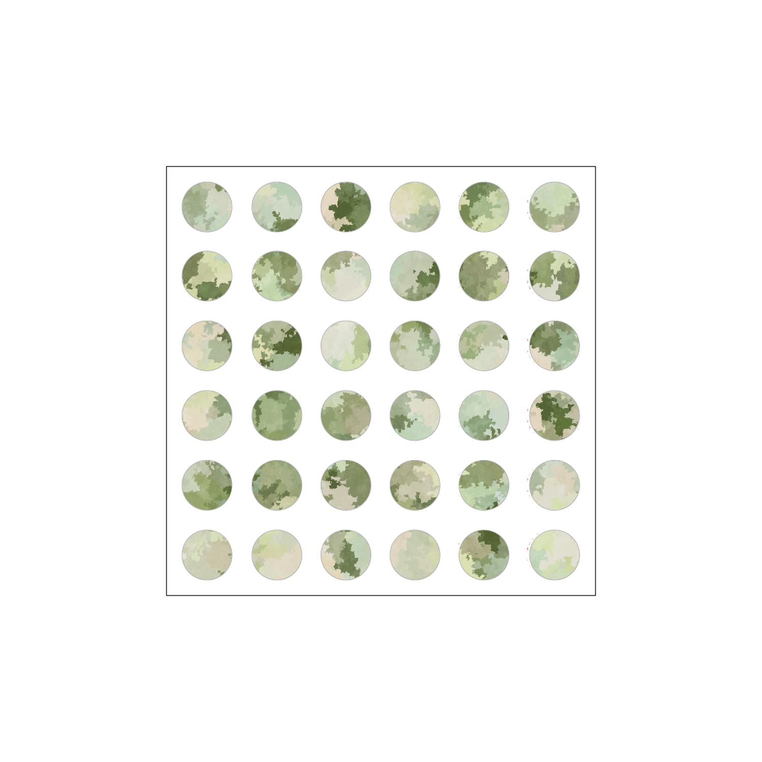 o1004様 選べるフレークシール Painting 1選べるホワイトフレークシール（円型49枚）160×160mm