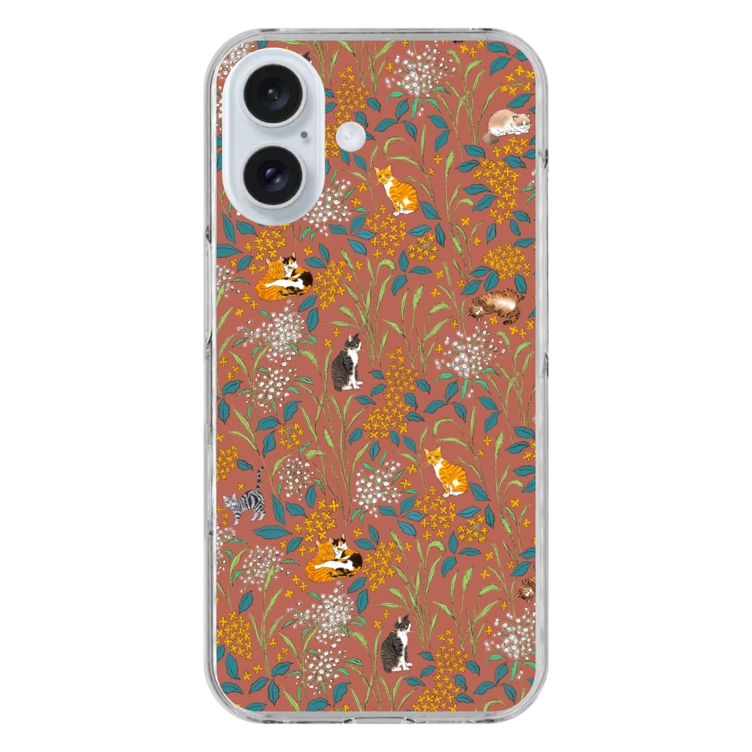 キンモクセイ( brown)／iPhoneクリアケース iPhone16 (透明)(ハードケース)