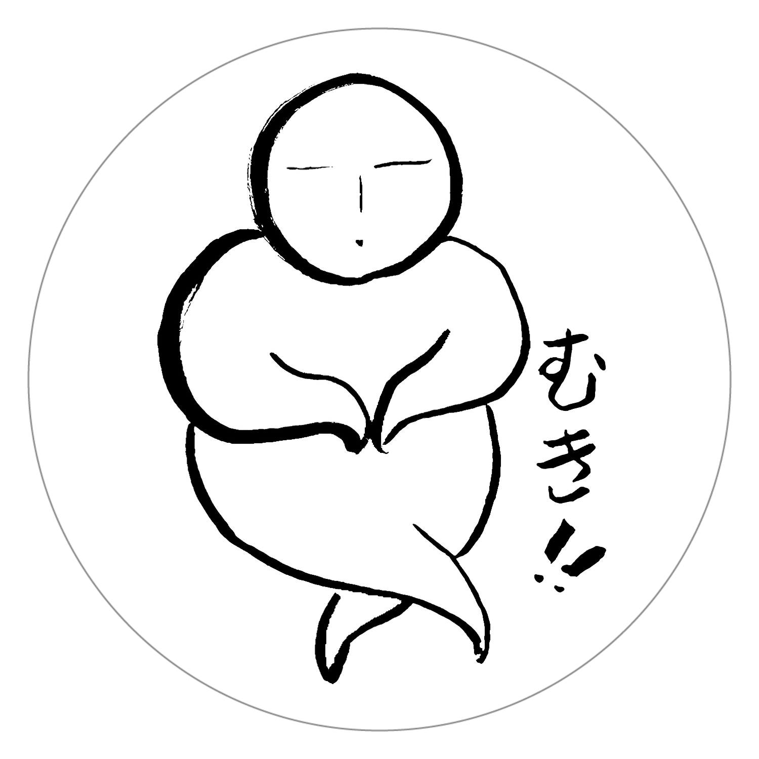 むき!! 白雲石コースター　丸