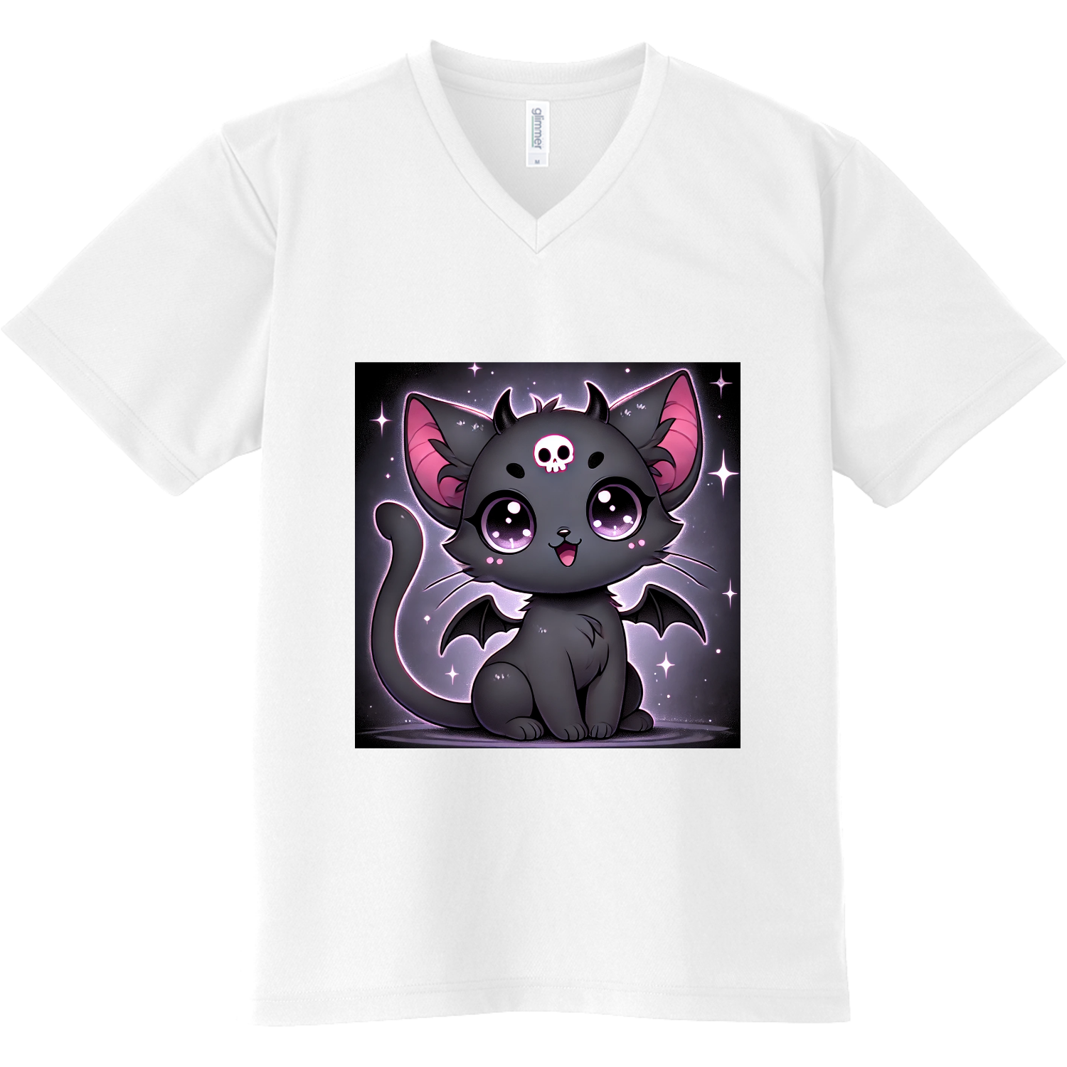 猫のイラスト ブラック Tシャツ xxsサイズ どこ見てんだよ 黒猫Tシャツ - sinrabansyou1223 - BOOTH