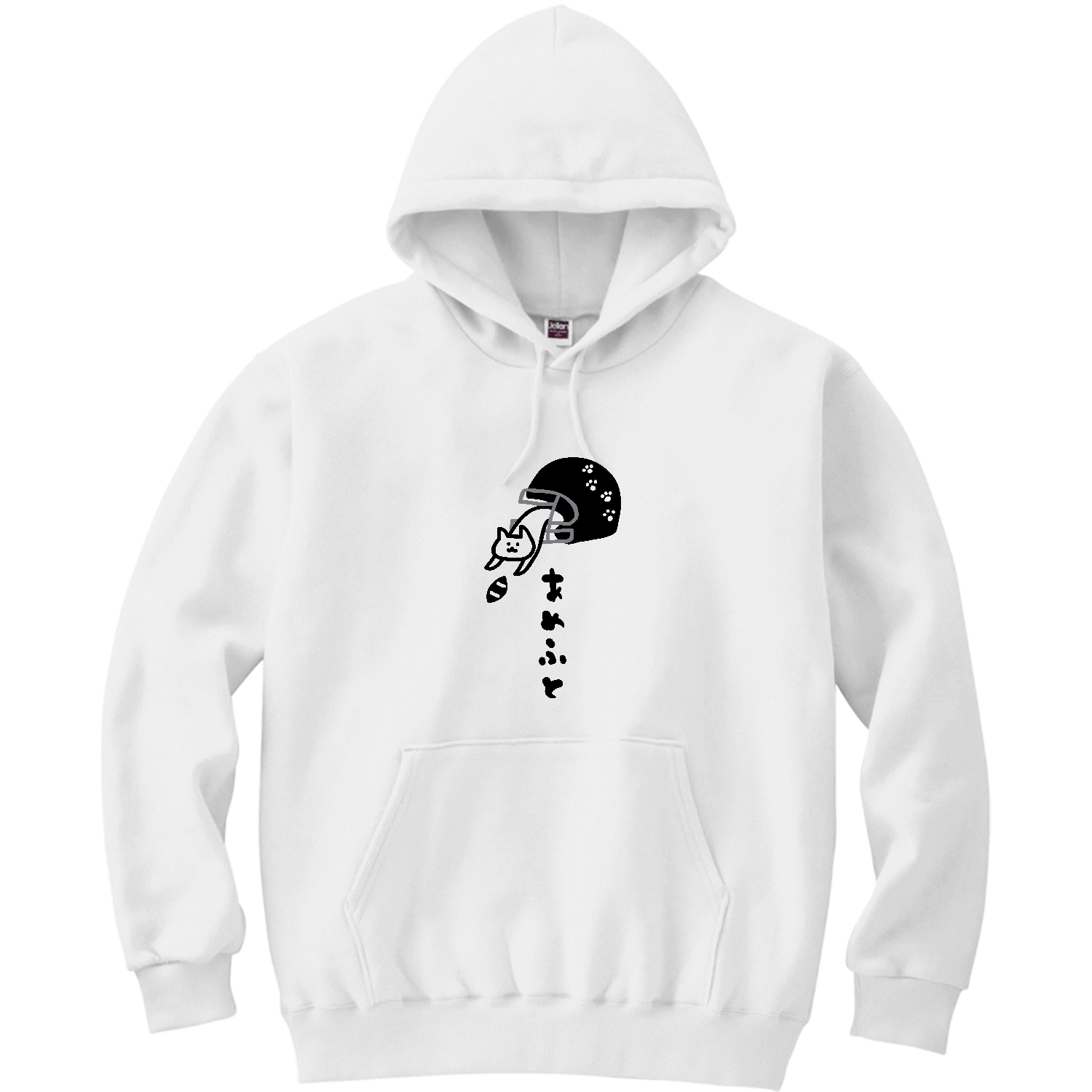 アメリカンフットボール　ネコ&ヘルメット 軽量プルパーカー (長袖プリント)