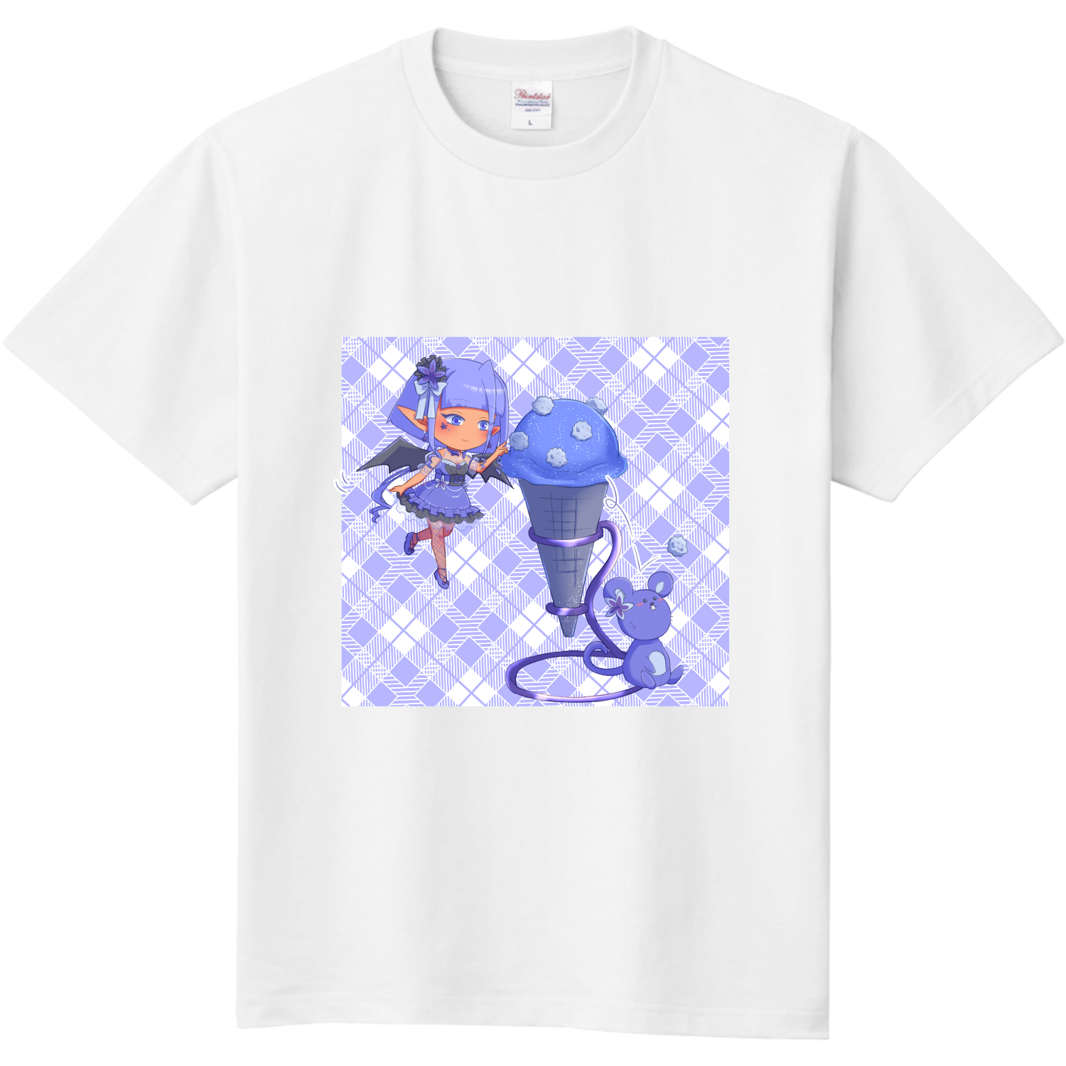 T-ARTS - だおまとめ売り お菓子と少女（青＆桃色）定番Tシャツの商品購入ページ