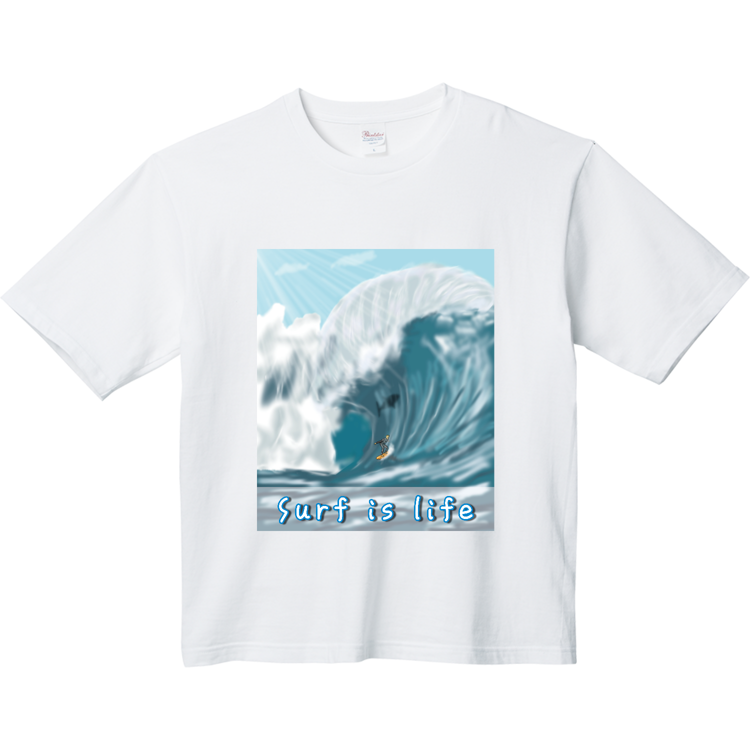 Surf is Life / サーフィンは人生」ヘビーウェイト ビッグシルエットT 