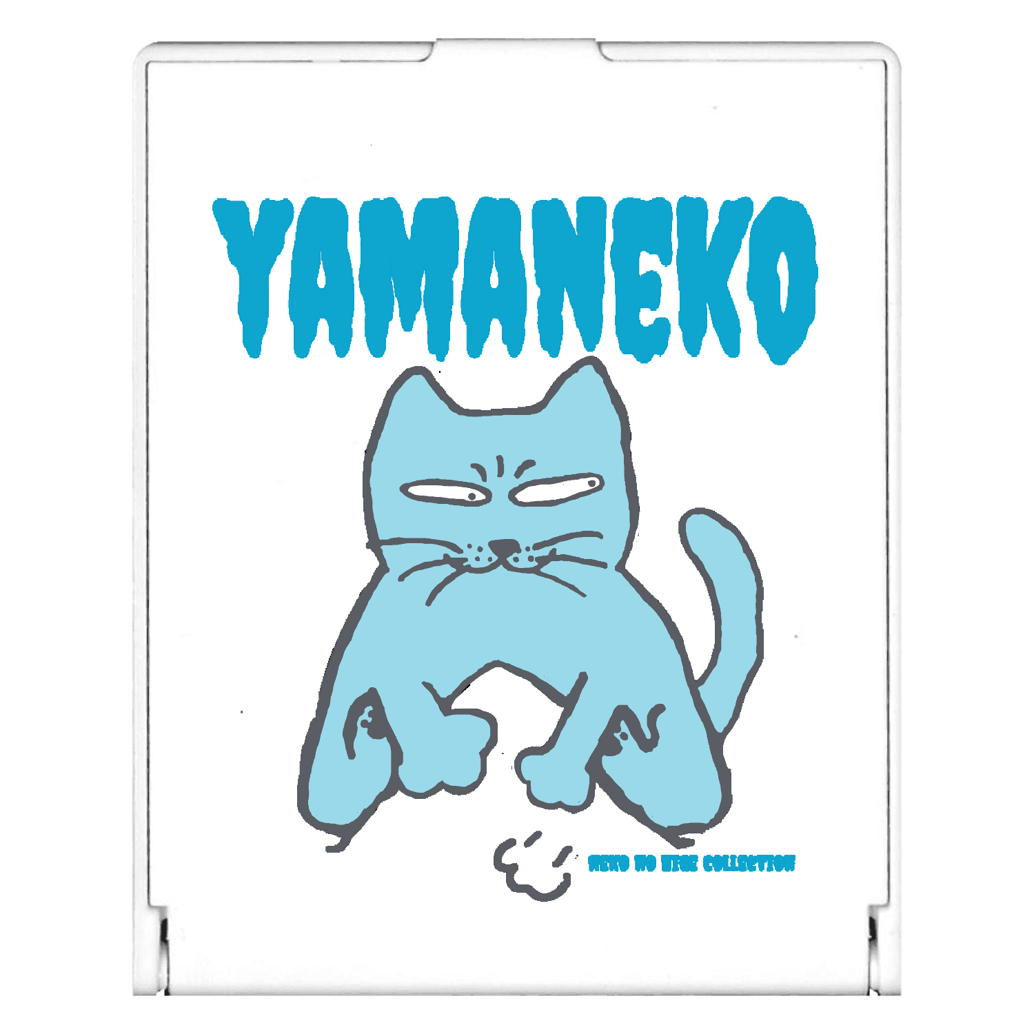 らくがき・やまねこ・ぶるー：ねこのひげあつめ。 スクエアミラー