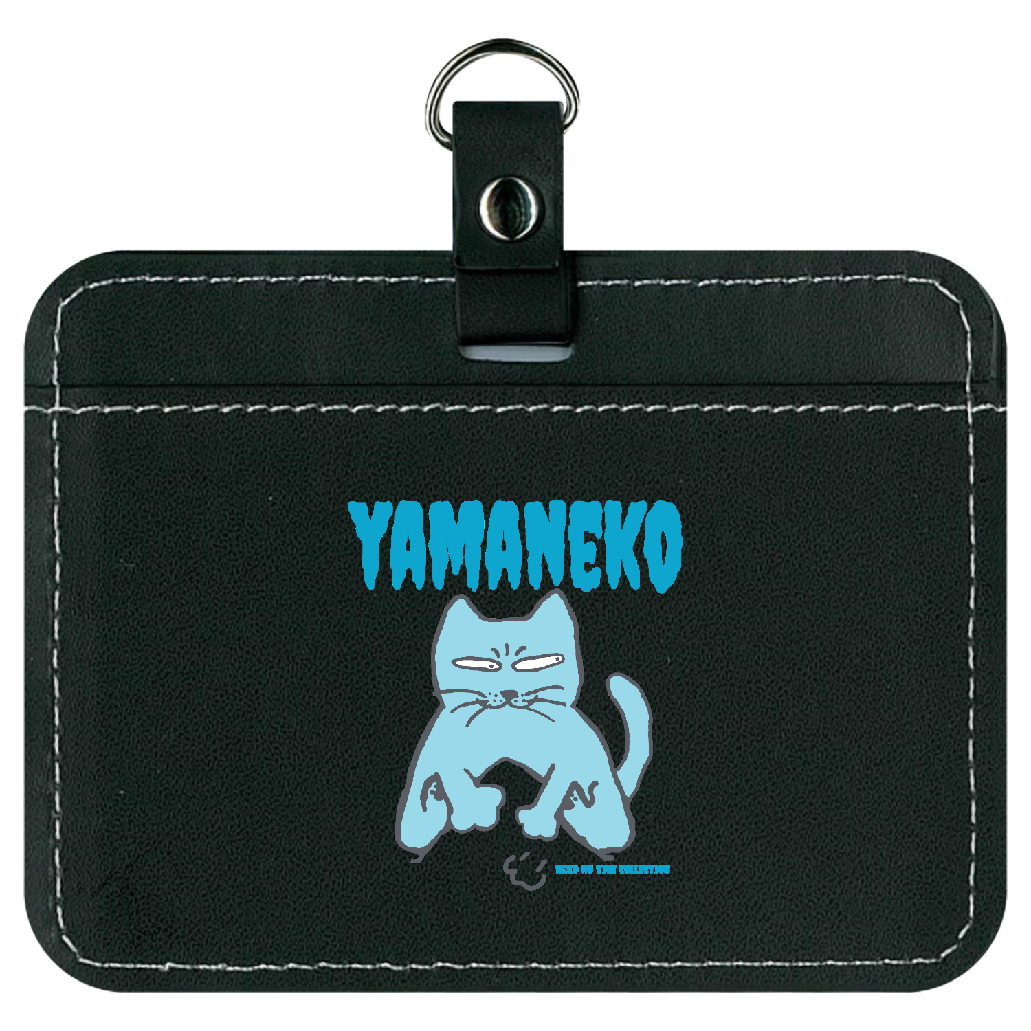 らくがき・やまねこ・ぶるー：ねこのひげあつめ。 PUパスケース