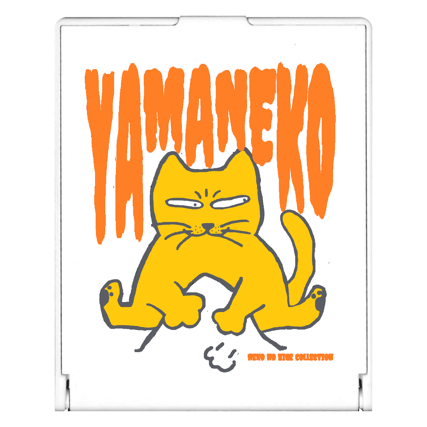 らくがき・やまねこ・おれんじ：ねこのひげあつめ。  スクエアミラー