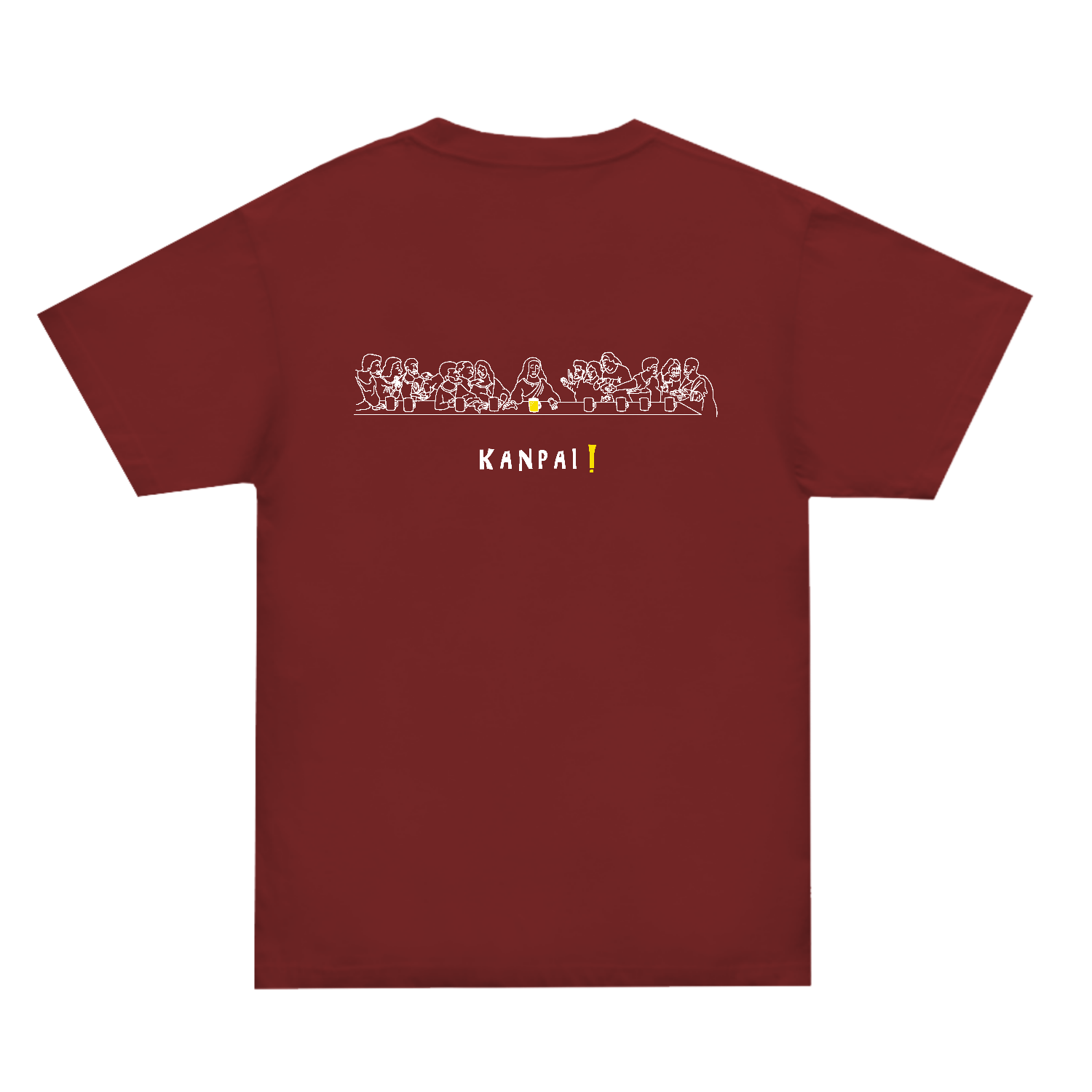 最後の晩餐×BEER 白線画 | スーパーヘビーTシャツ Tシャツ｜ビールと