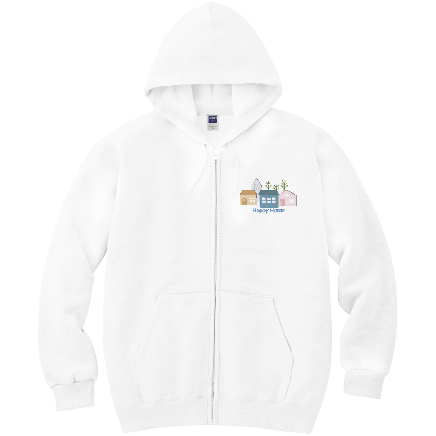 Happy Home 軽量ジップアップパーカー